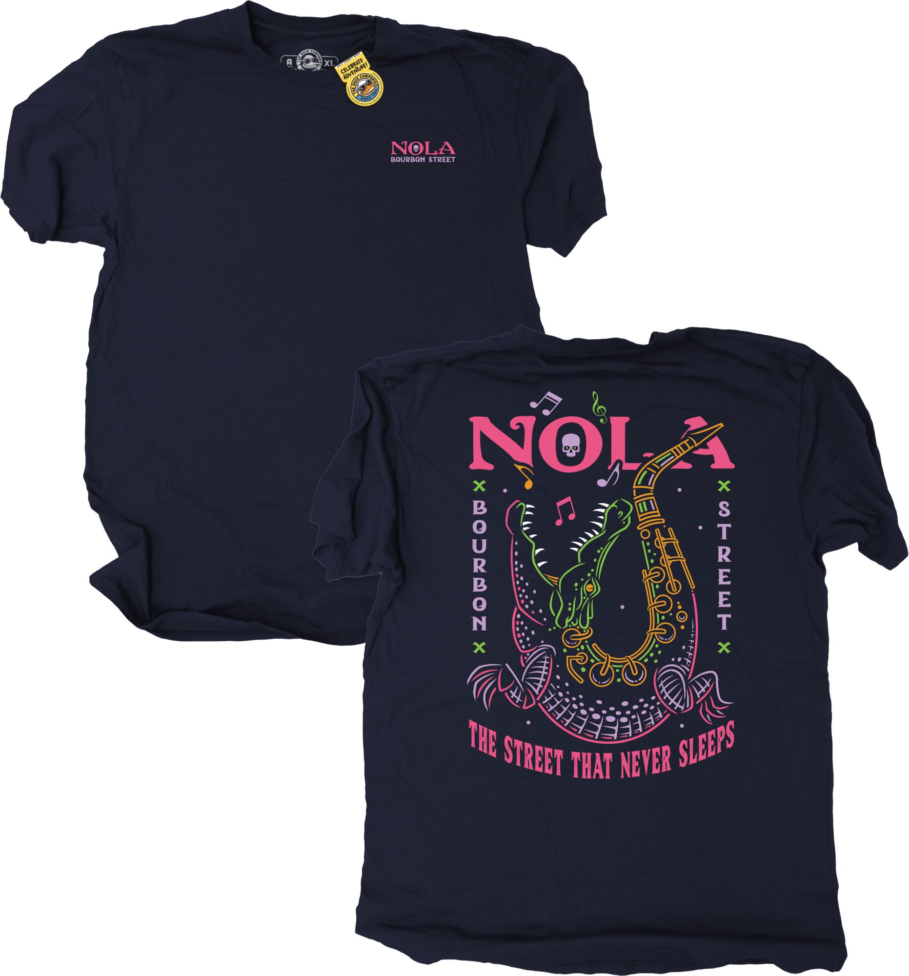 The Duck Company Adult New Orleans Navy Gator T-Shirt