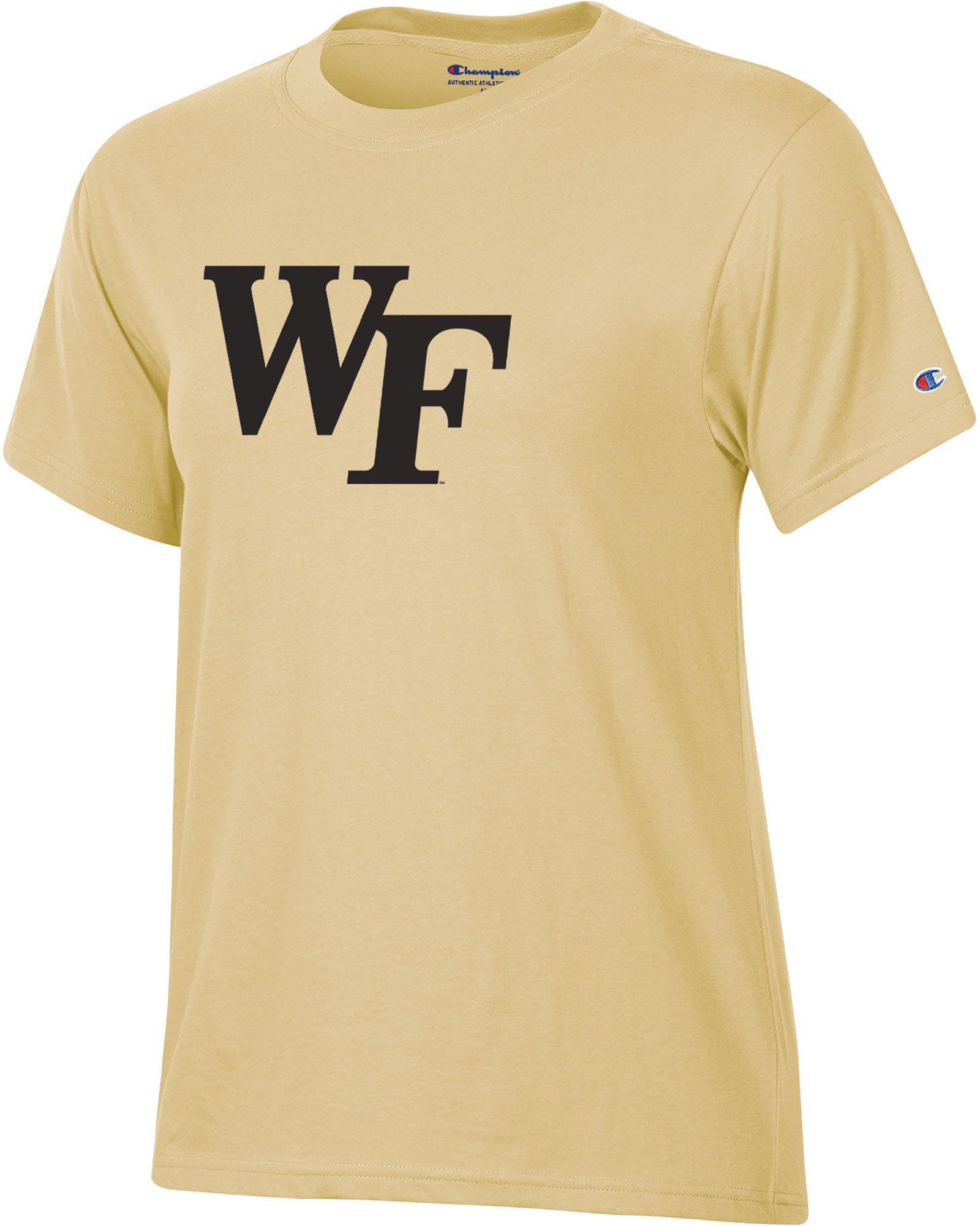 Knights Apparel Women's Wake Forest Demon Deacons Gold T-Shirt