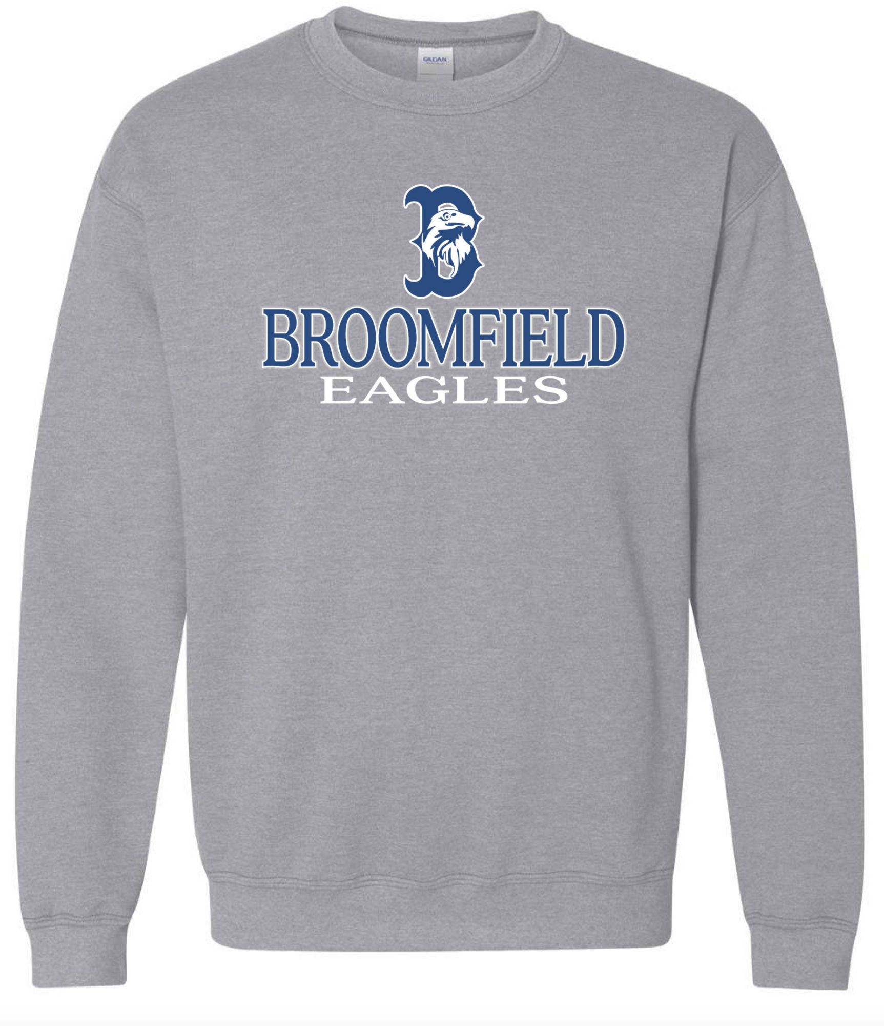 Pel Athletic Men's Broomfield Senior High School Grey Crewneck Sweatshirt