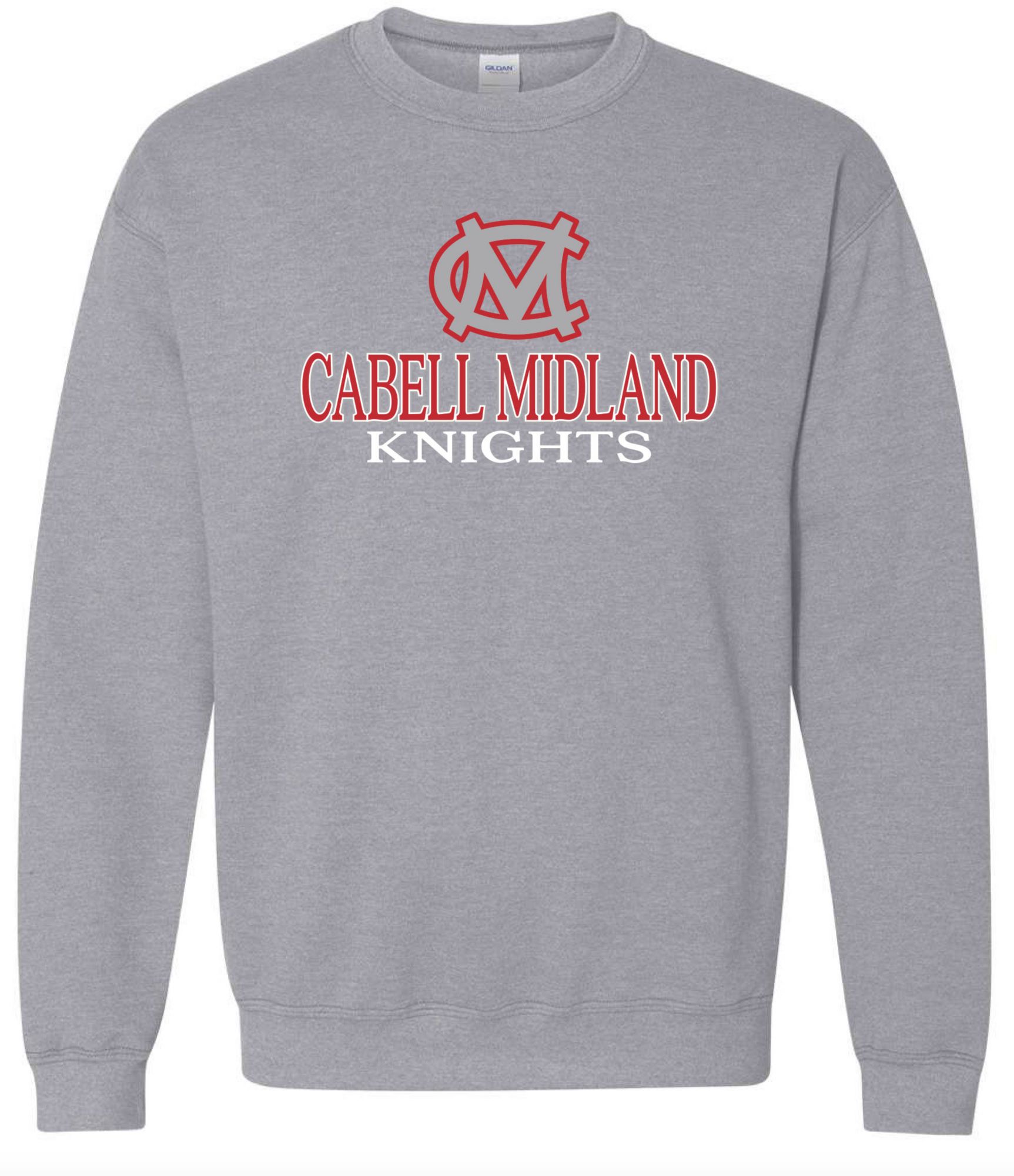 Pel Athletic Men's Cabell Midland High School Grey Crewneck Sweatshirt