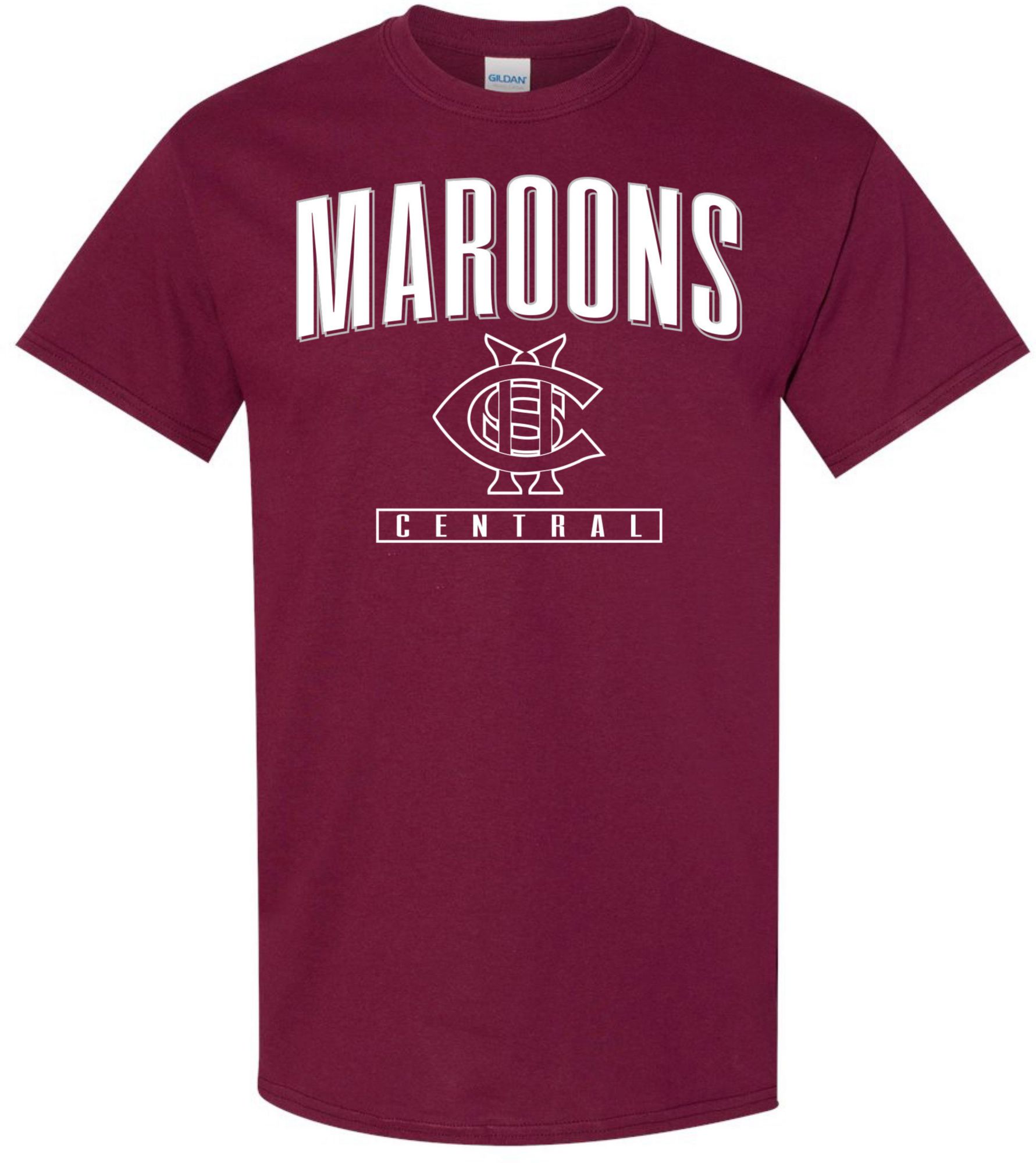 Pel Athletic Men's Champaign Central High School Maroon T-Shirt