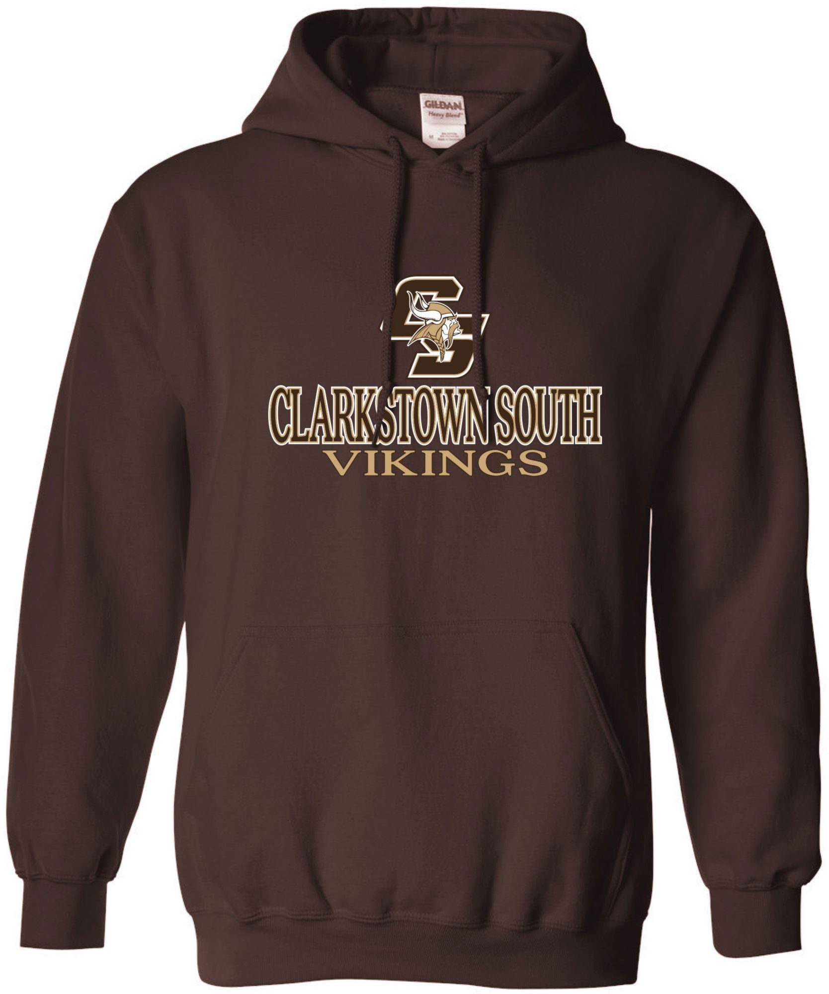 Pel Athletic Men's Clarkstown South High School Brown Pullover Hoodie