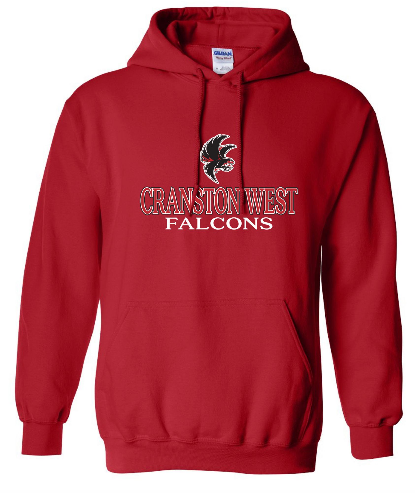 Pel Athletic Men's Cranston High School West Red Pullover Hoodie