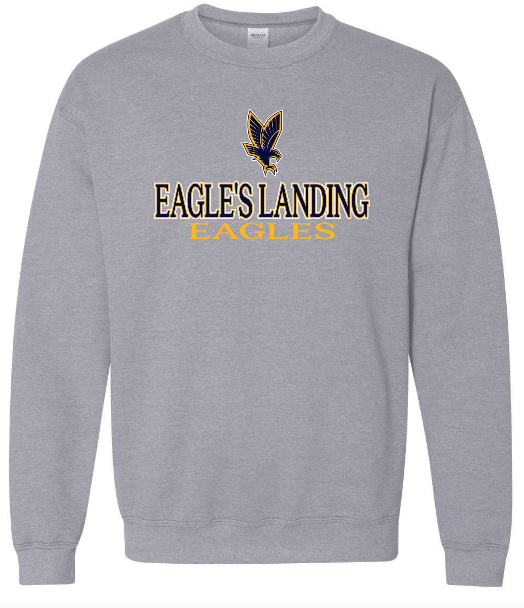 Pel Athletic Men's Eagles Landing High School Grey Crewneck Sweatshirt