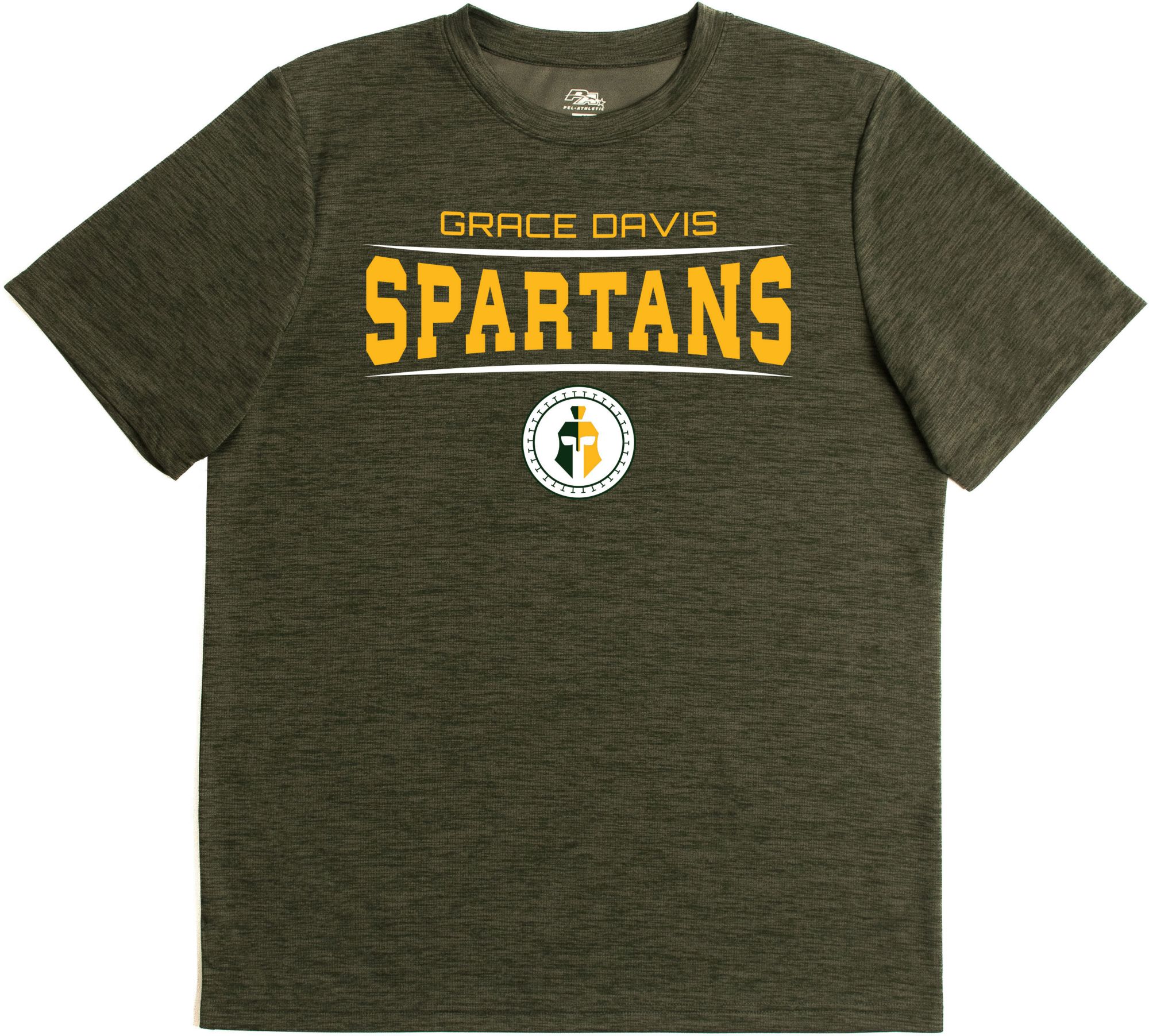 Pel Athletic Men's Grace M Davis High School Green Performance T-Shirt