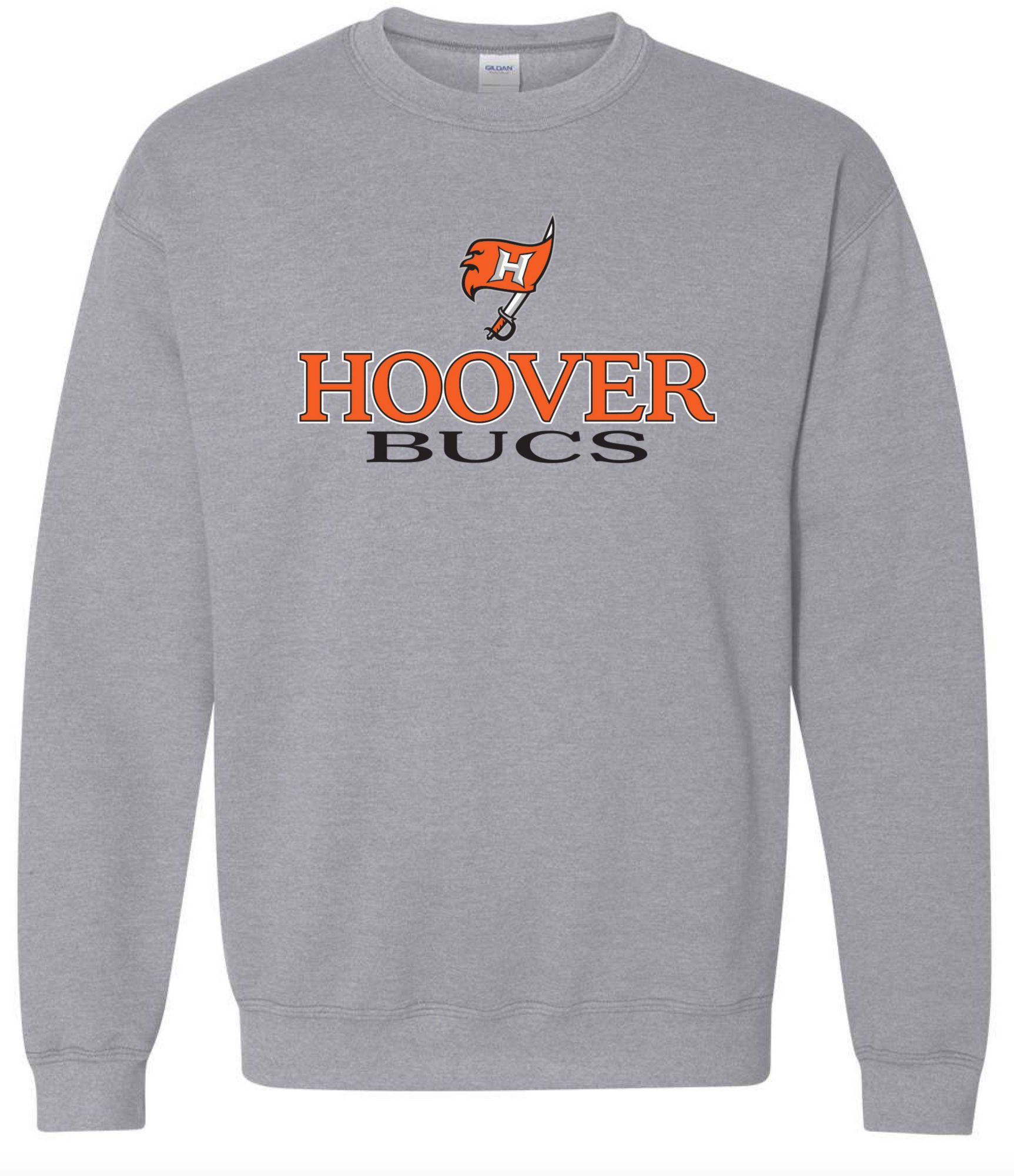 Pel Athletic Men's Hoover High School Grey Crewneck Sweatshirt