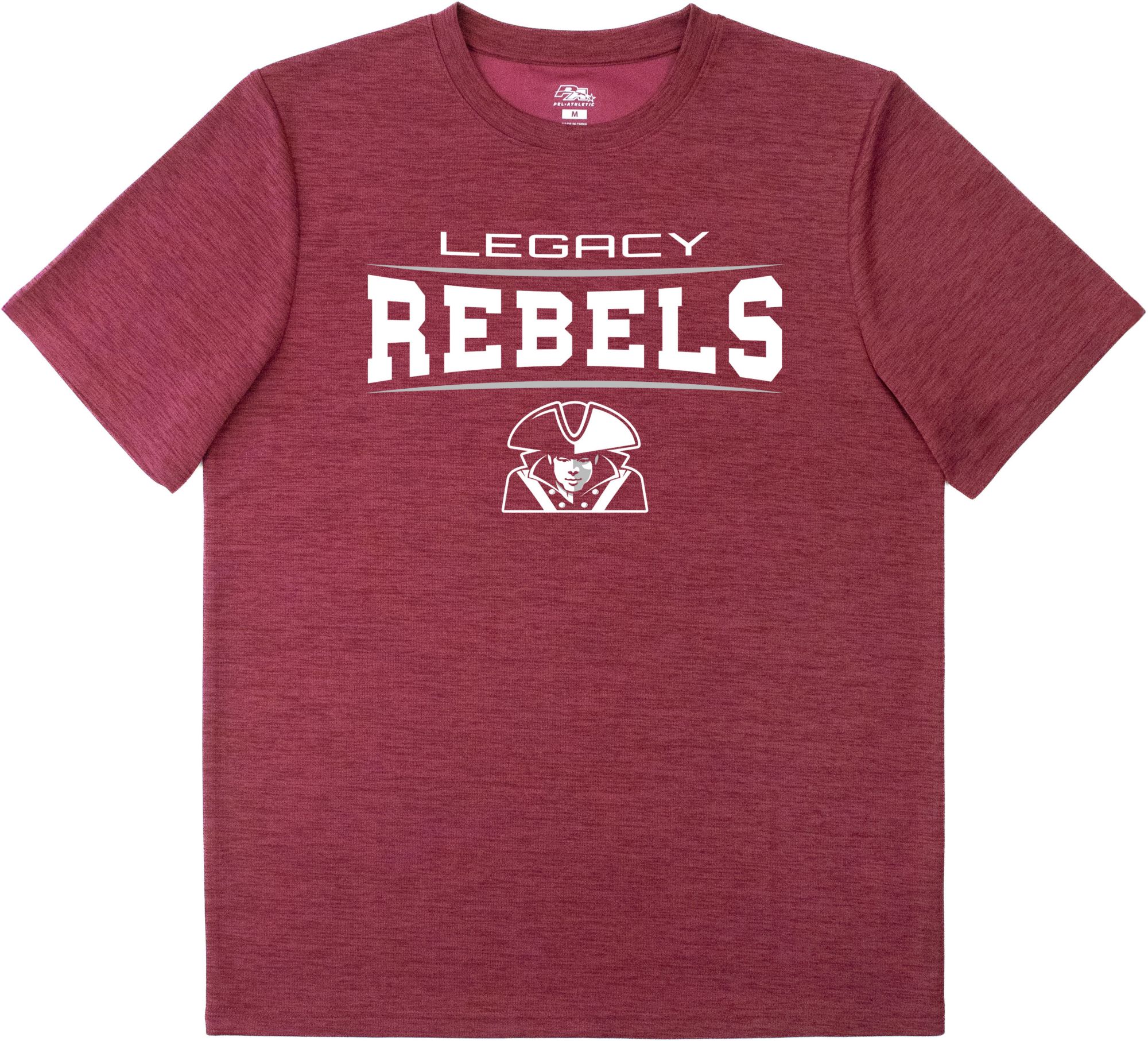 Pel Athletic Men's Legacy High School Maroon Performance T-Shirt