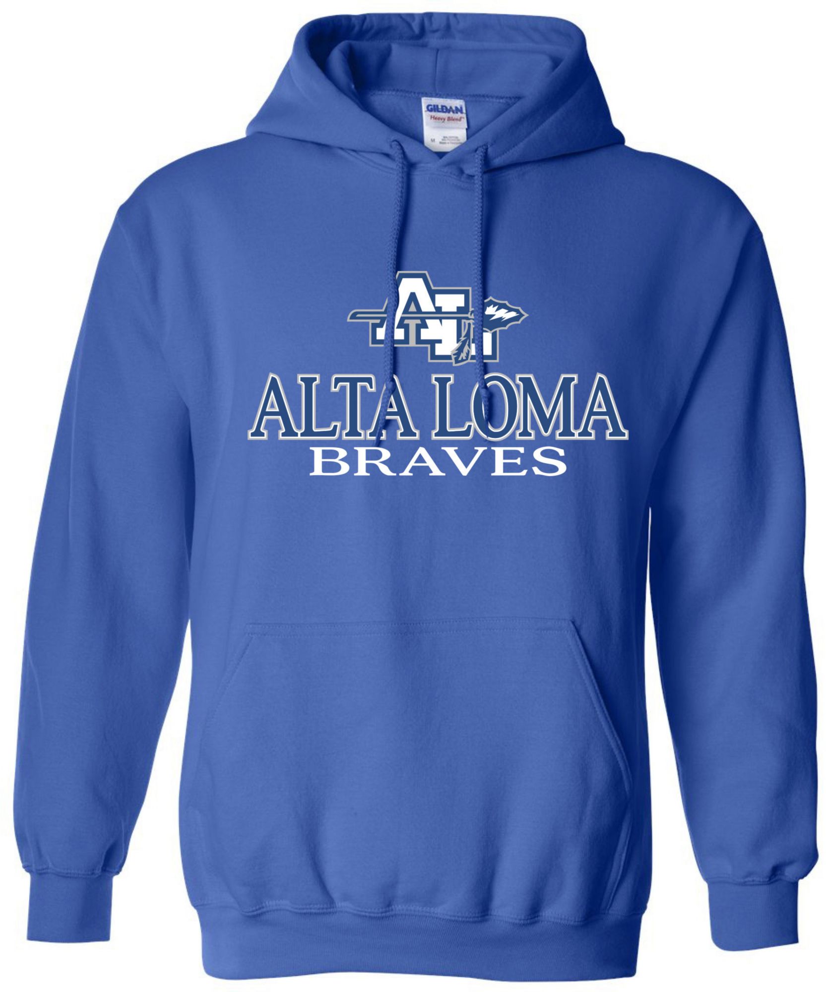 Pel Athletic Men's Alta Loma High School Blue Pullover Hoodie