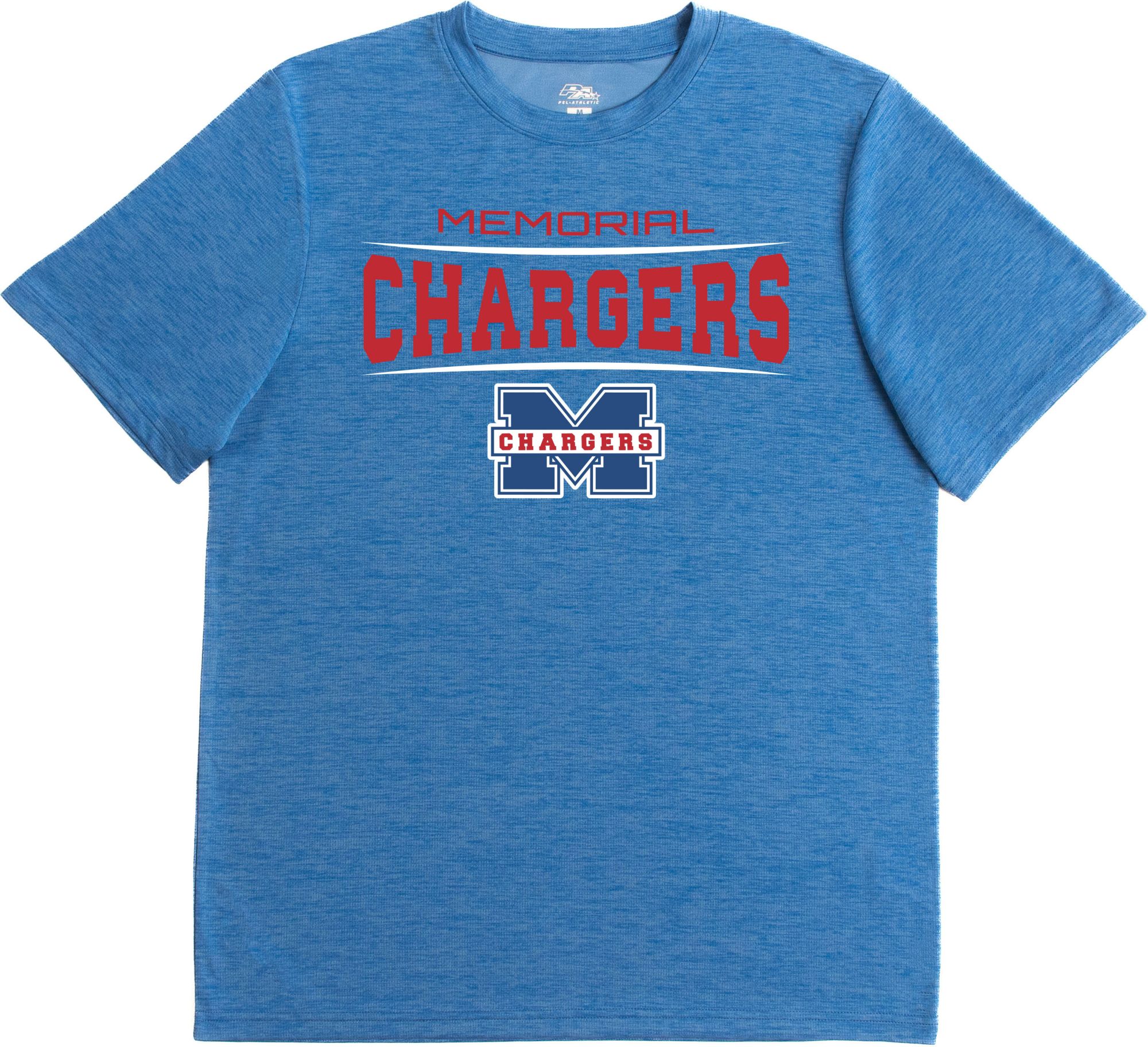 Pel Athletic Men's Mcallen Memorial High School Blue Performance T-Shirt