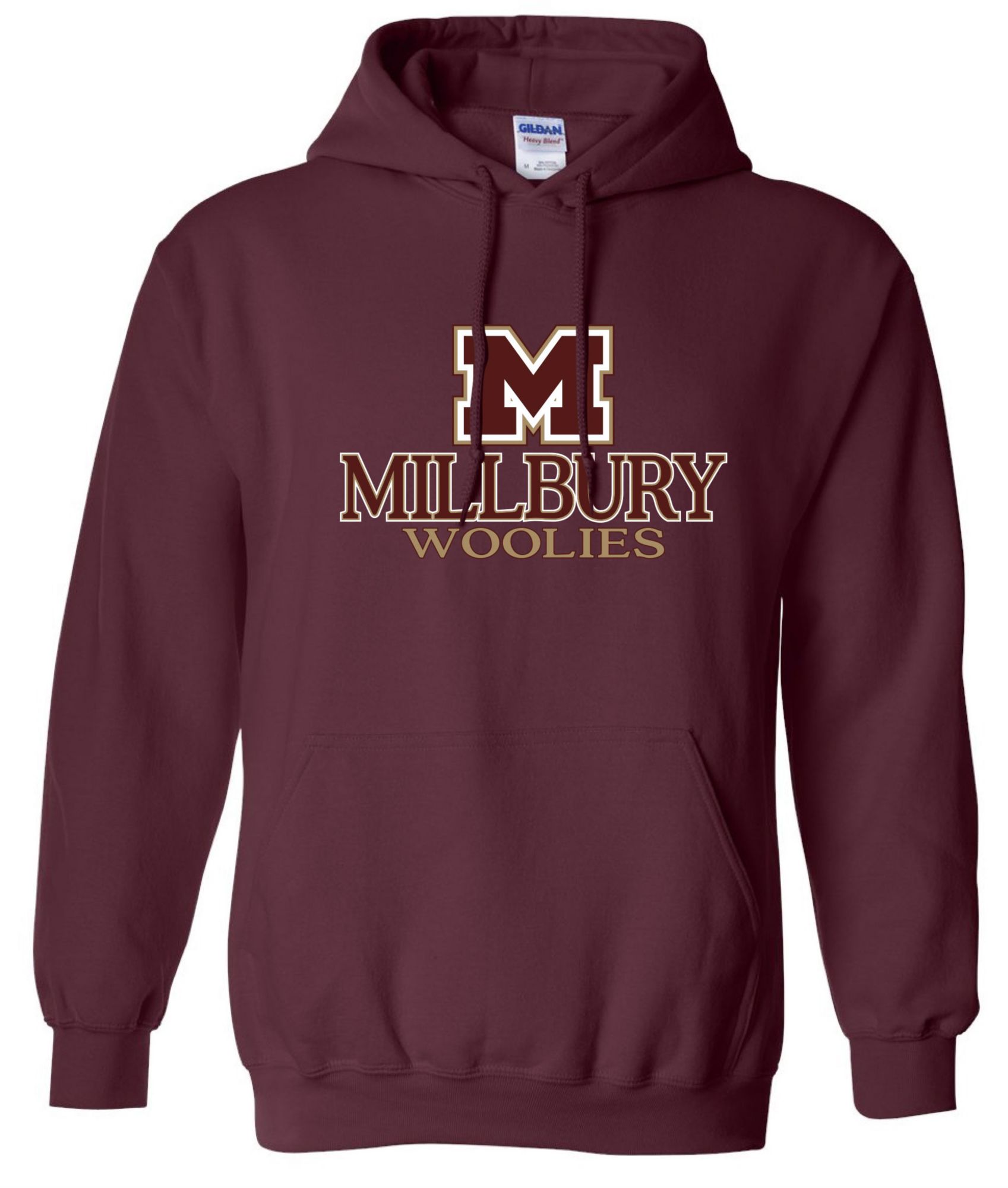 Pel Athletic Men's Millbury Memorial Sr High School Maroon Pullover Hoodie