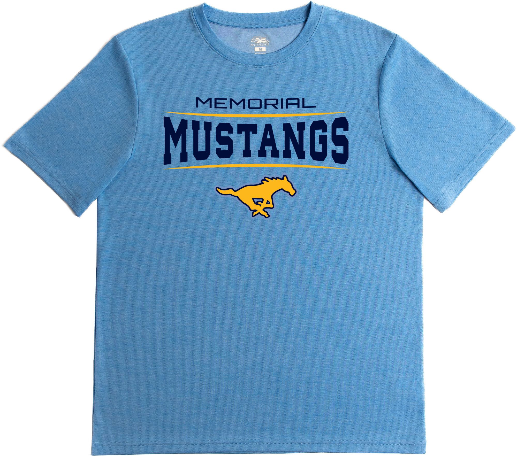 Pel Athletic Men's Memorial High School Blue Performance T-Shirt