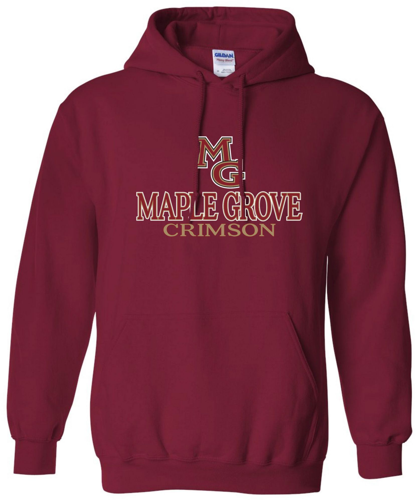 Pel Athletic Men's Maple Grove Senior High School Red Pullover Hoodie