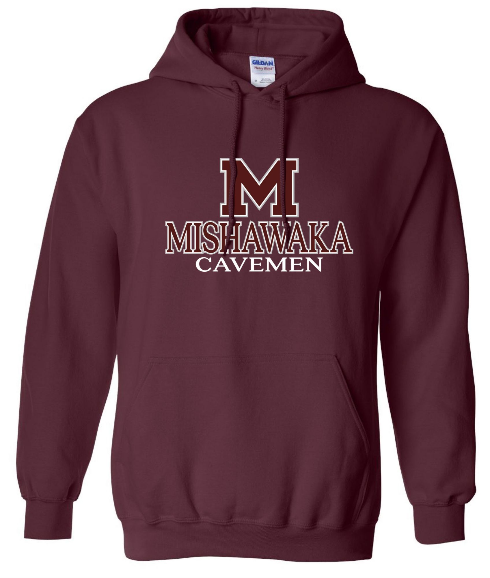 Pel Athletic Men's Mishawaka High School Maroon Pullover Hoodie