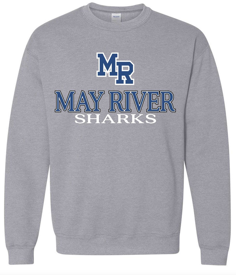 Pel Athletic Men's May River High School Grey Crew Pullover Sweatshirt
