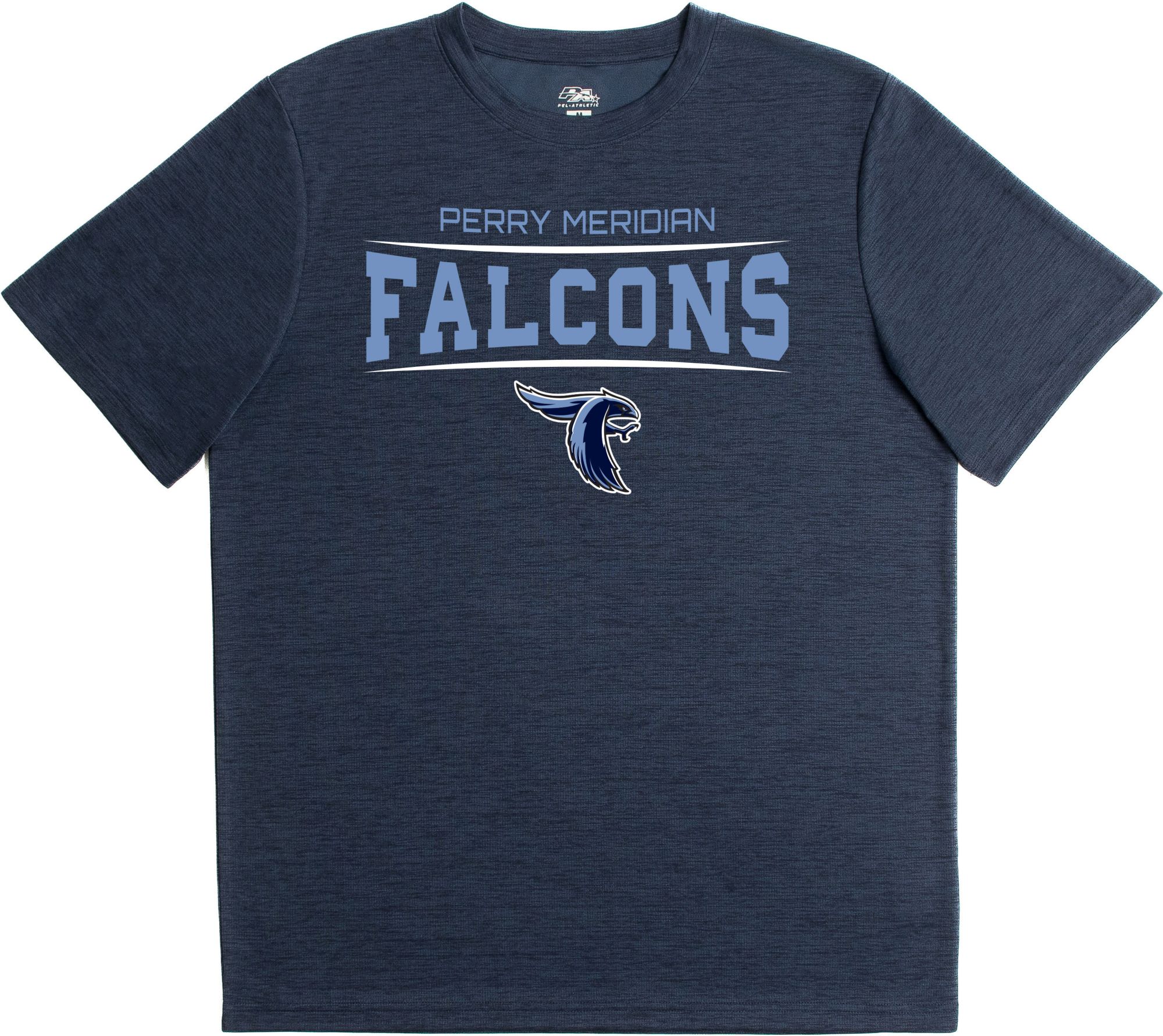 Pel Athletic Men's Perry Meridian High School Navy Performance T-Shirt