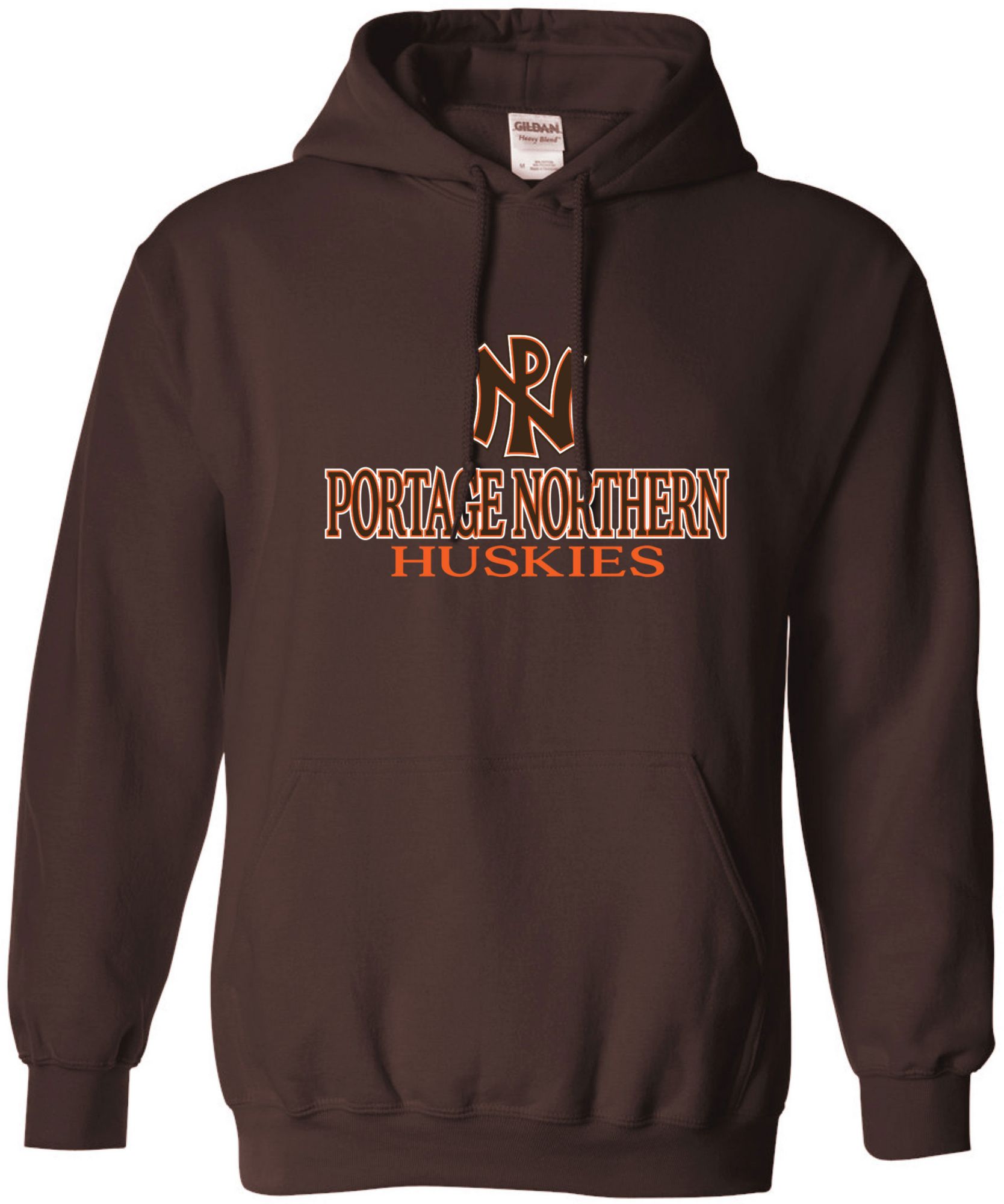Pel Athletic Men's Portage Northern High School Brown Pullover Hoodie