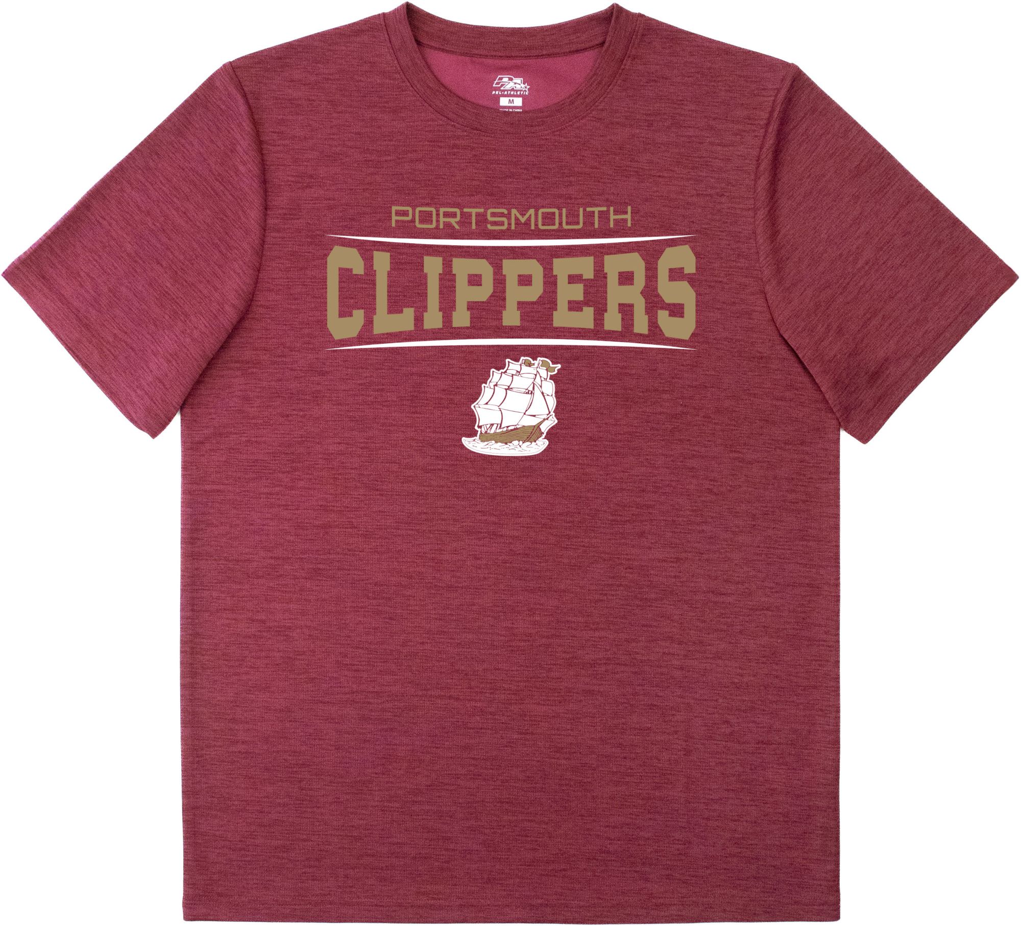 Pel Athletic Men's Portsmouth High School Maroon Performance T-Shirt