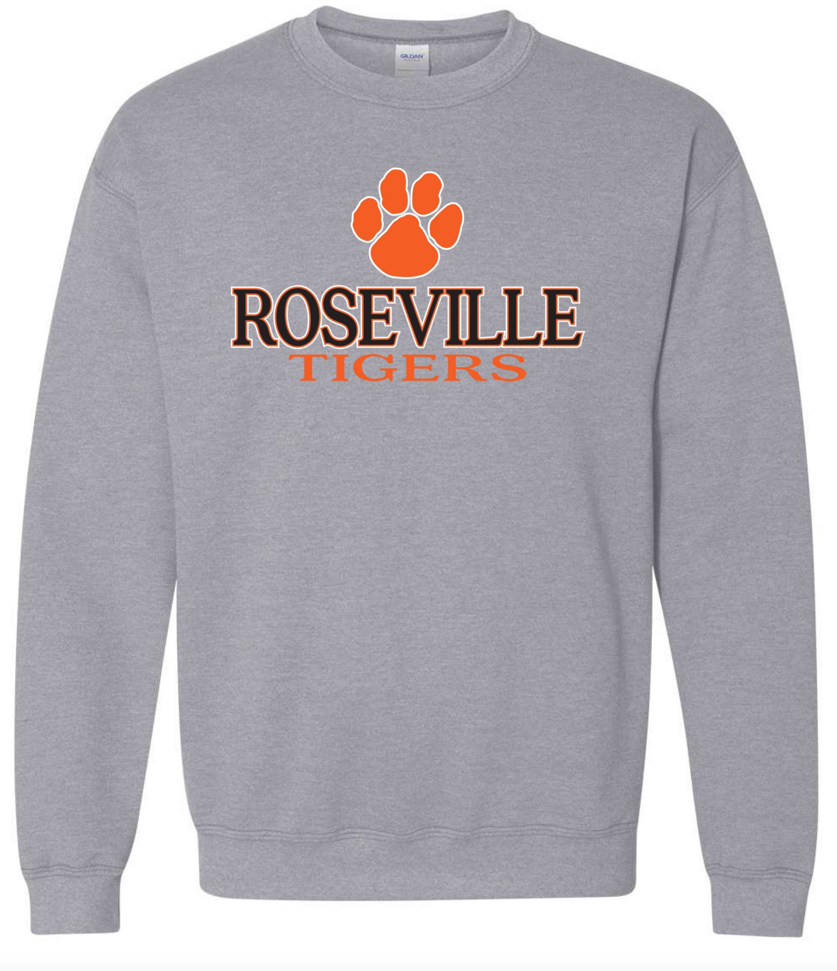 Pel Athletic Men's Roseville High School Grey Crewneck Sweatshirt