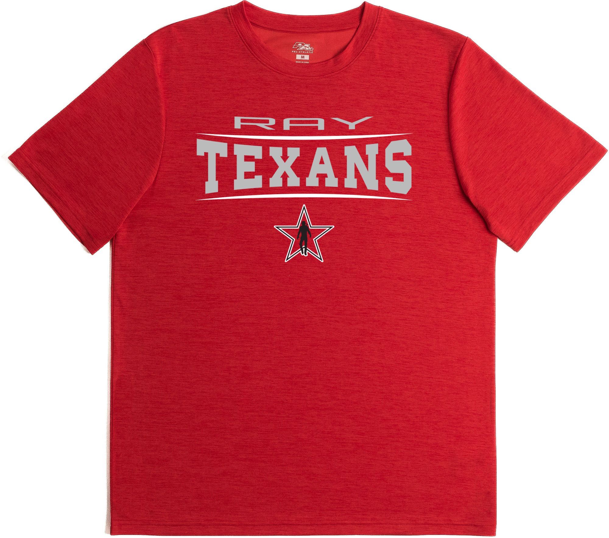Pel Athletic Men's Ray High School Red Performance T-Shirt