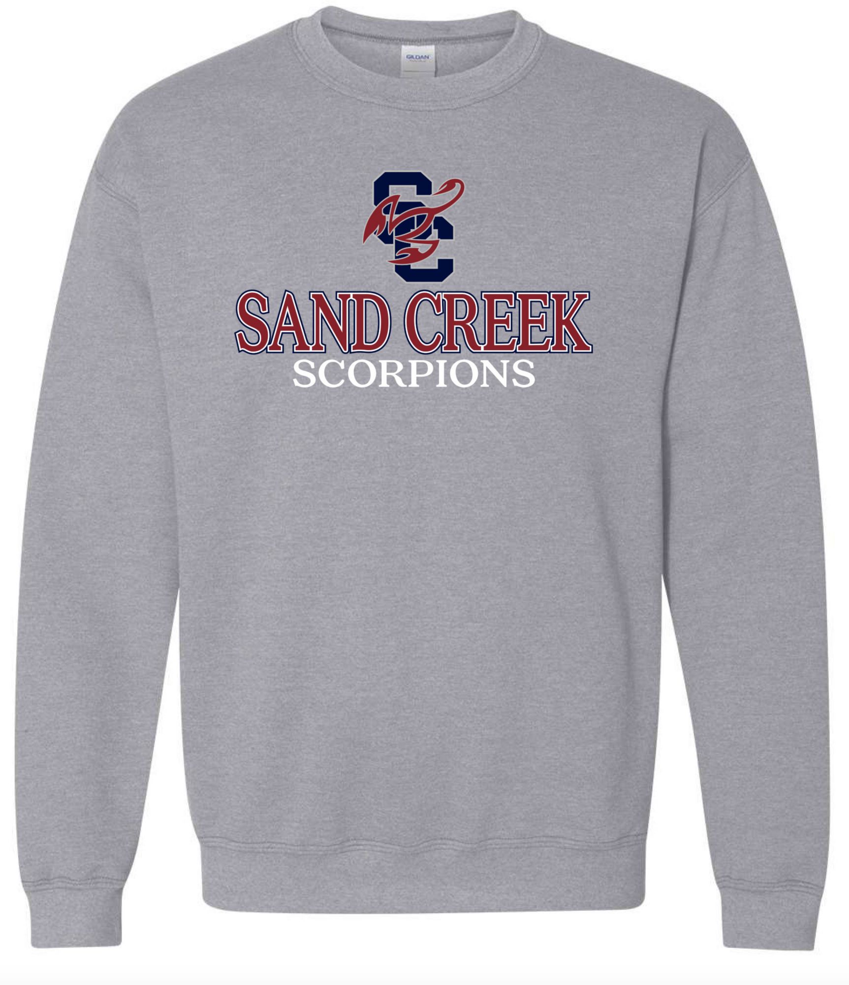 Pel Athletic Men's Sand Creek High School Grey Crewneck Sweatshirt