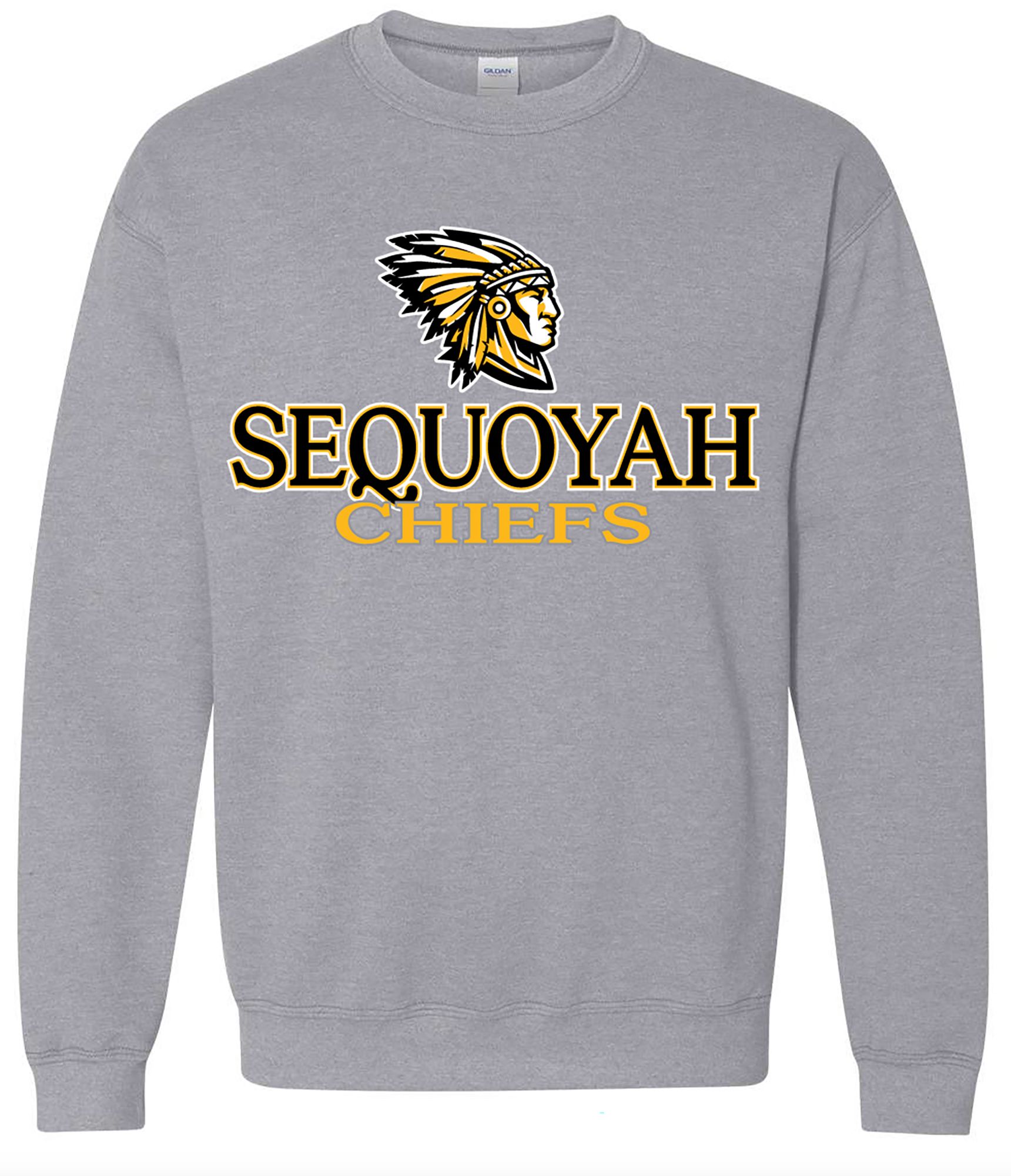 Pel Athletic Men's Sequoyah High School Grey Crewneck Sweatshirt