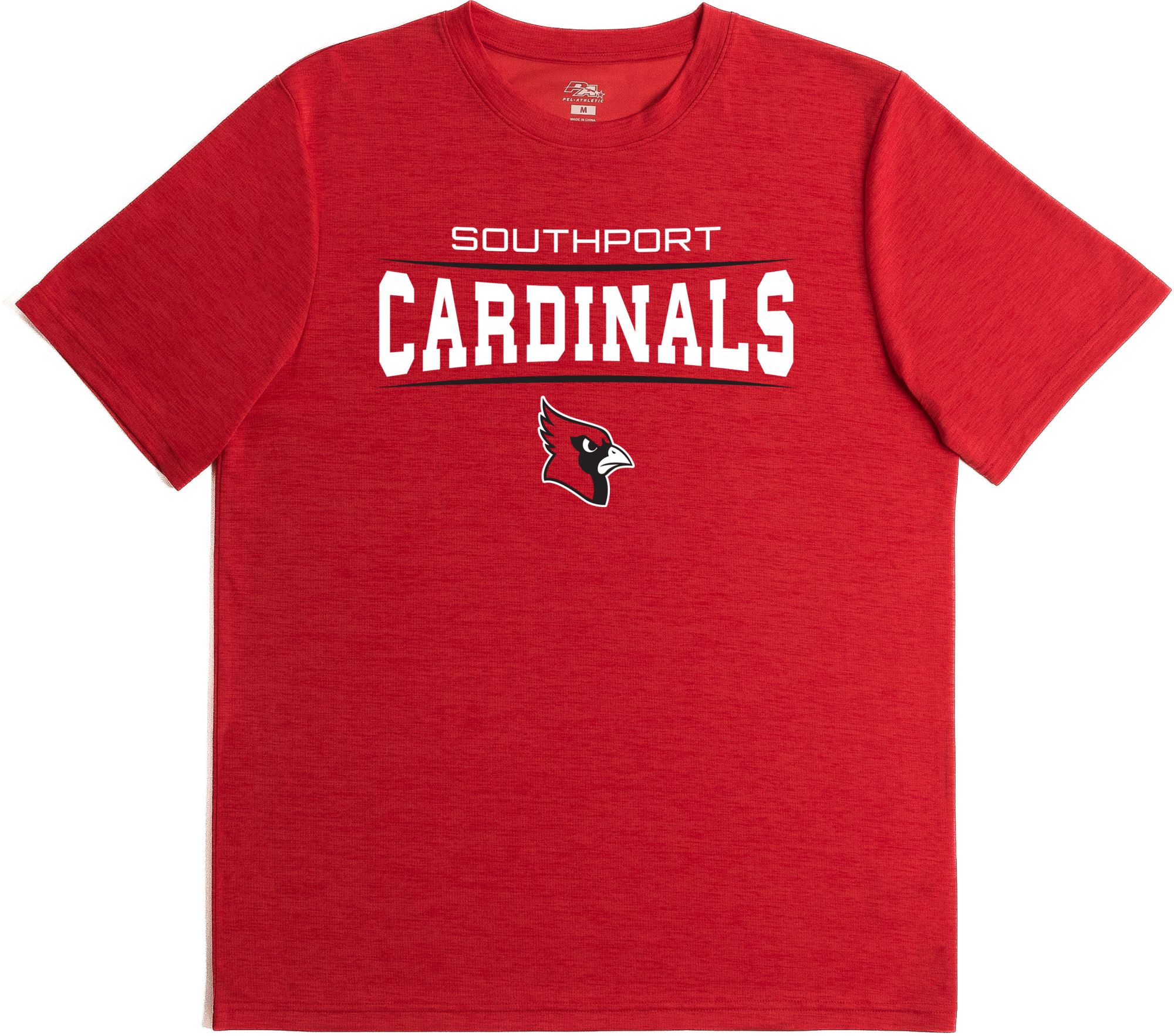 Pel Athletic Men's Southport High School Red Performance T-Shirt