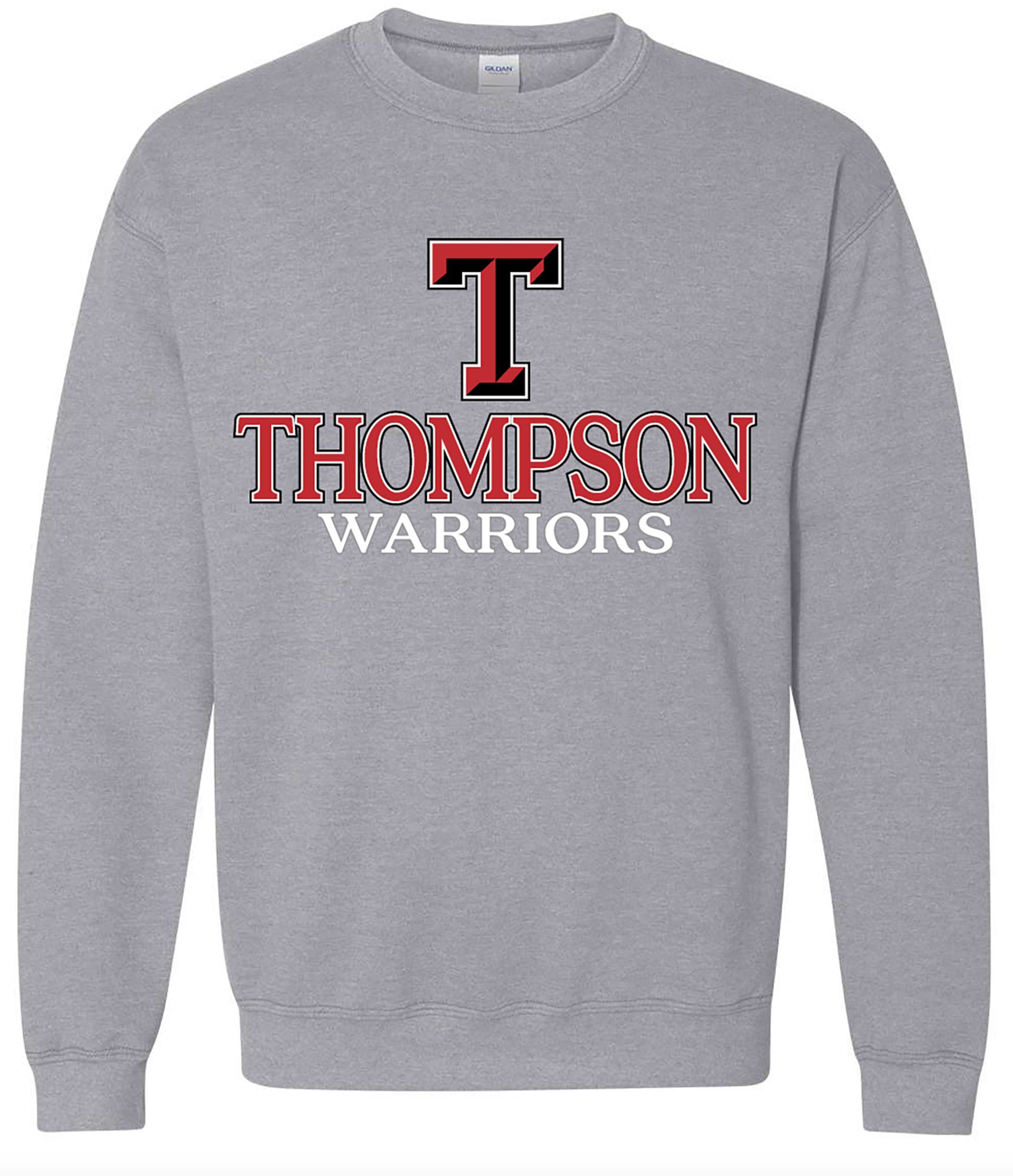 Pel Athletic Men's Thompson High School Grey Crew Pullover Sweatshirt