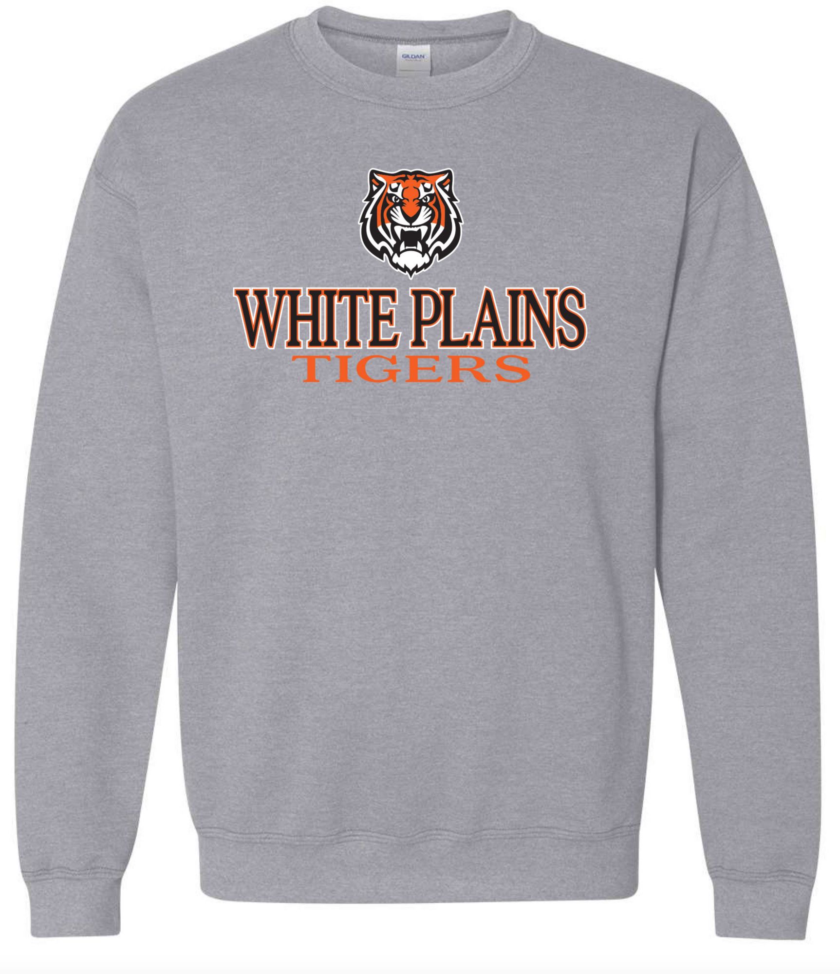Pel Athletic Men's White Plains High School Grey Crewneck Sweatshirt