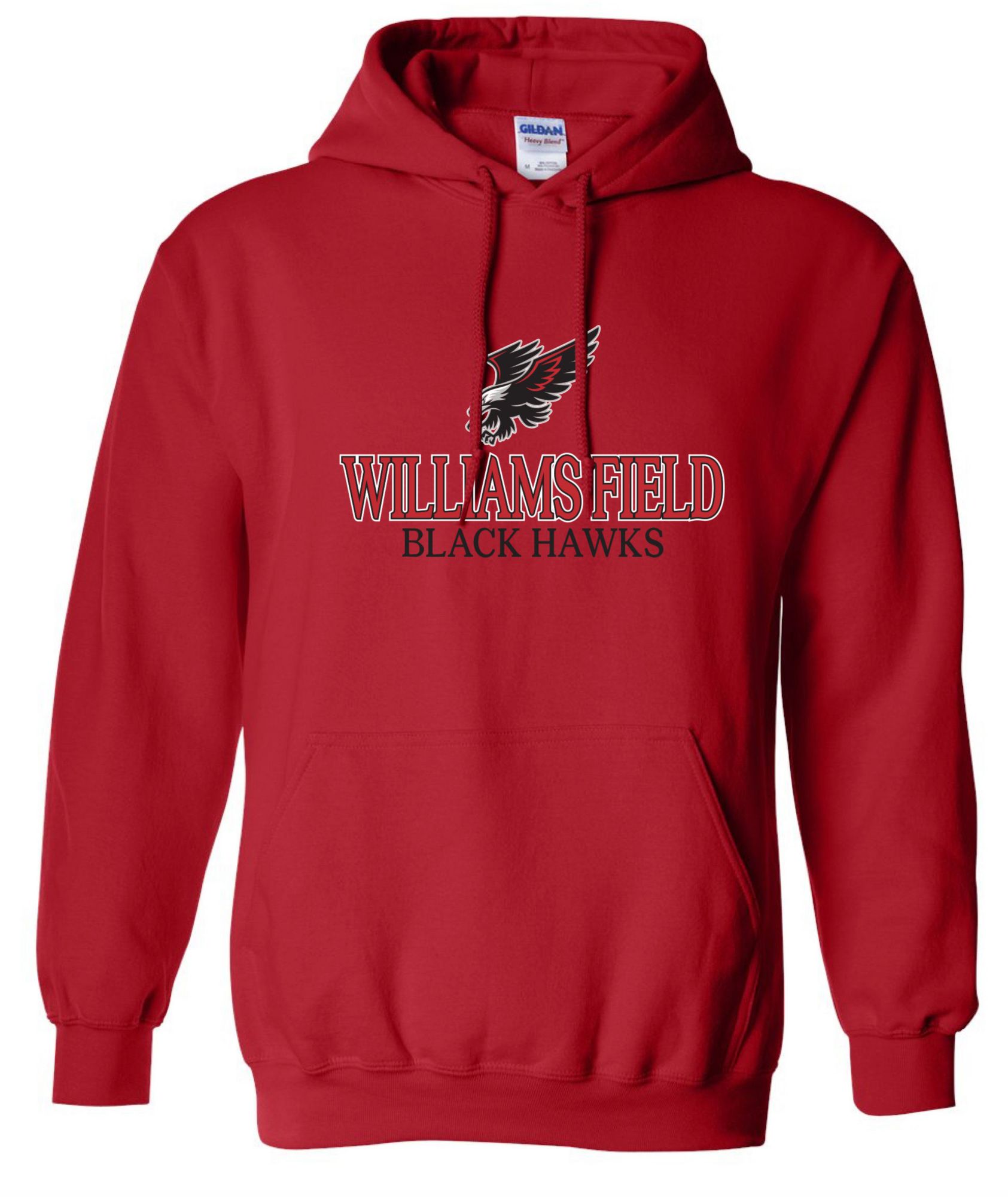 Pel Athletic Men's Williams Field High School Red Pullover Hoodie