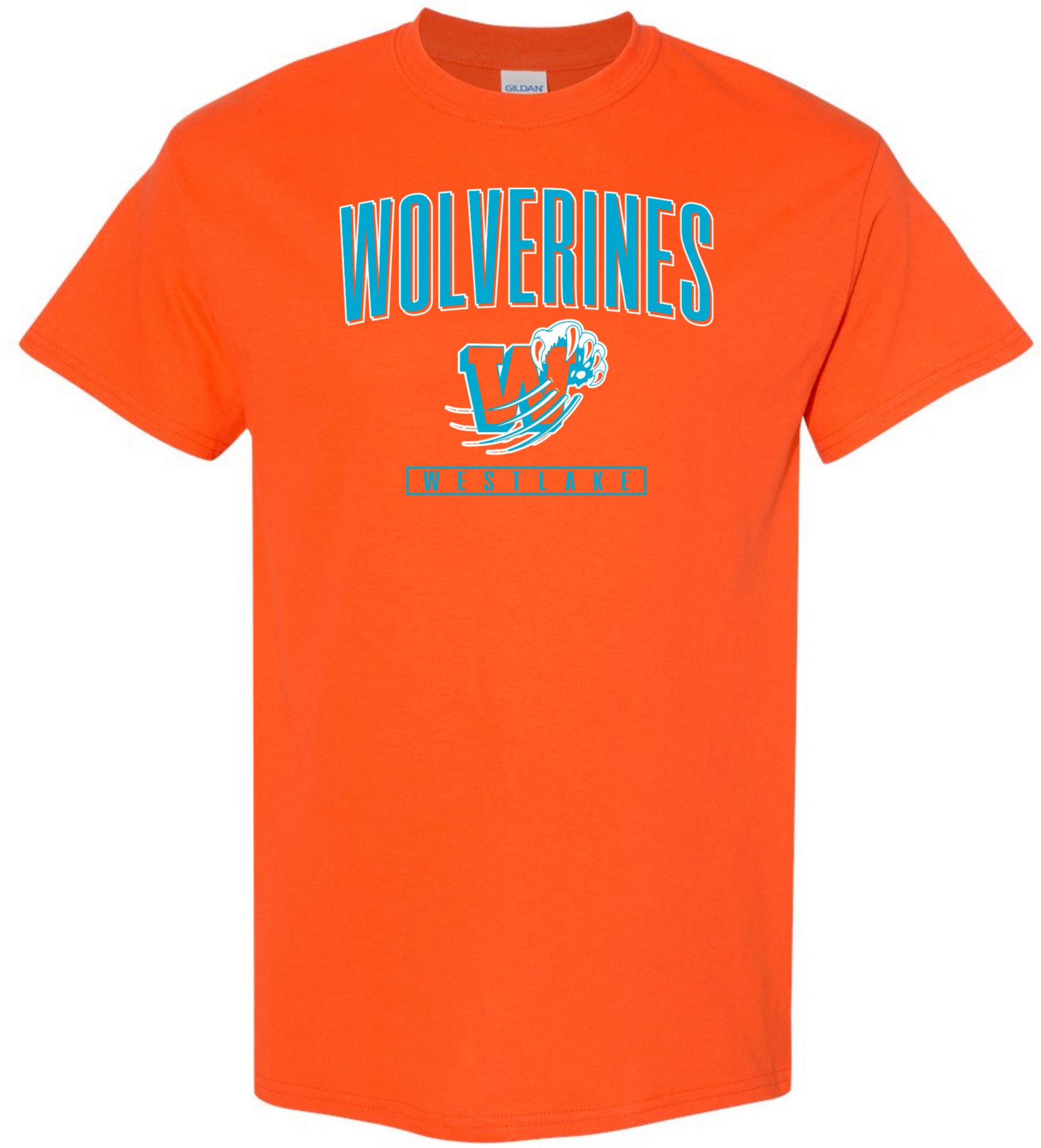 Pel Athletic Adult Westlake High School Logo Orange T-Shirt