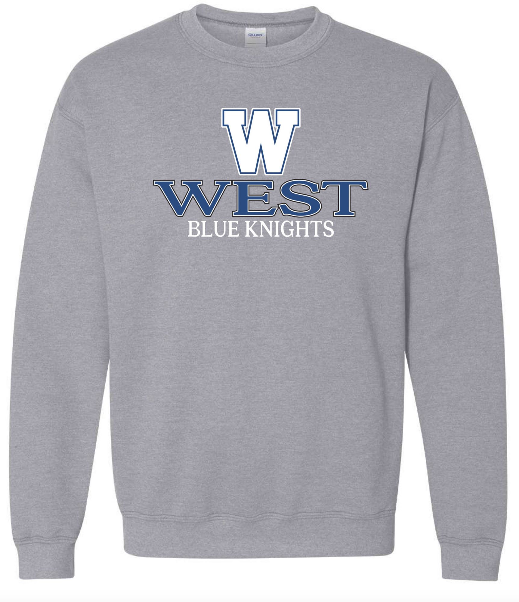 Pel Athletic Men's West Springfield High School Grey Crewneck Sweatshirt