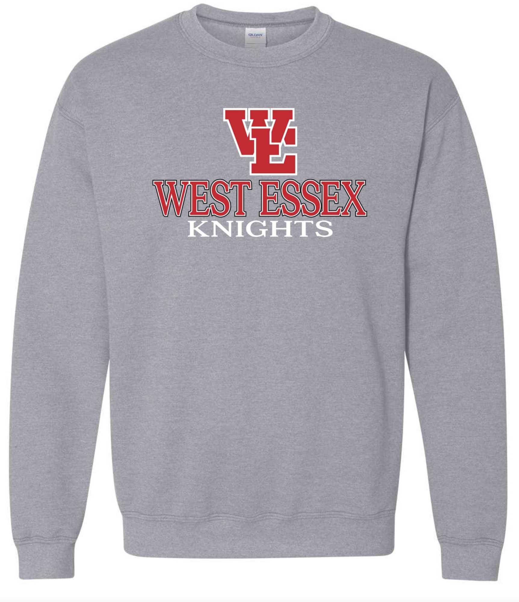Pel Athletic Men's West Essex Regional School Grey Crewneck Sweatshirt