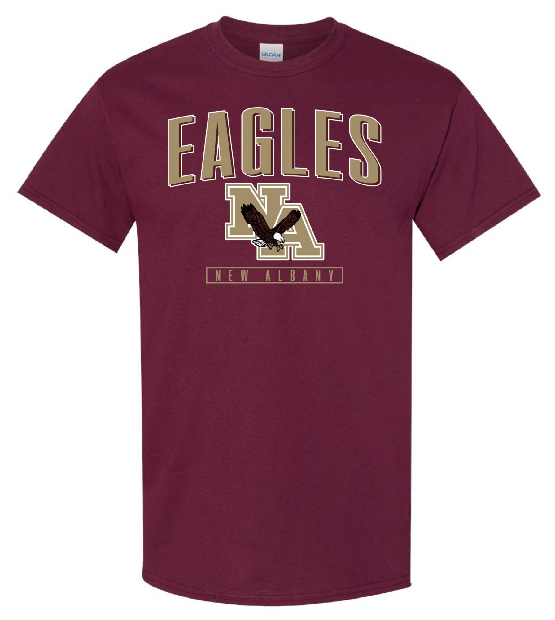 Pel Athletic Men's New Albany High School Maroon T-Shirt