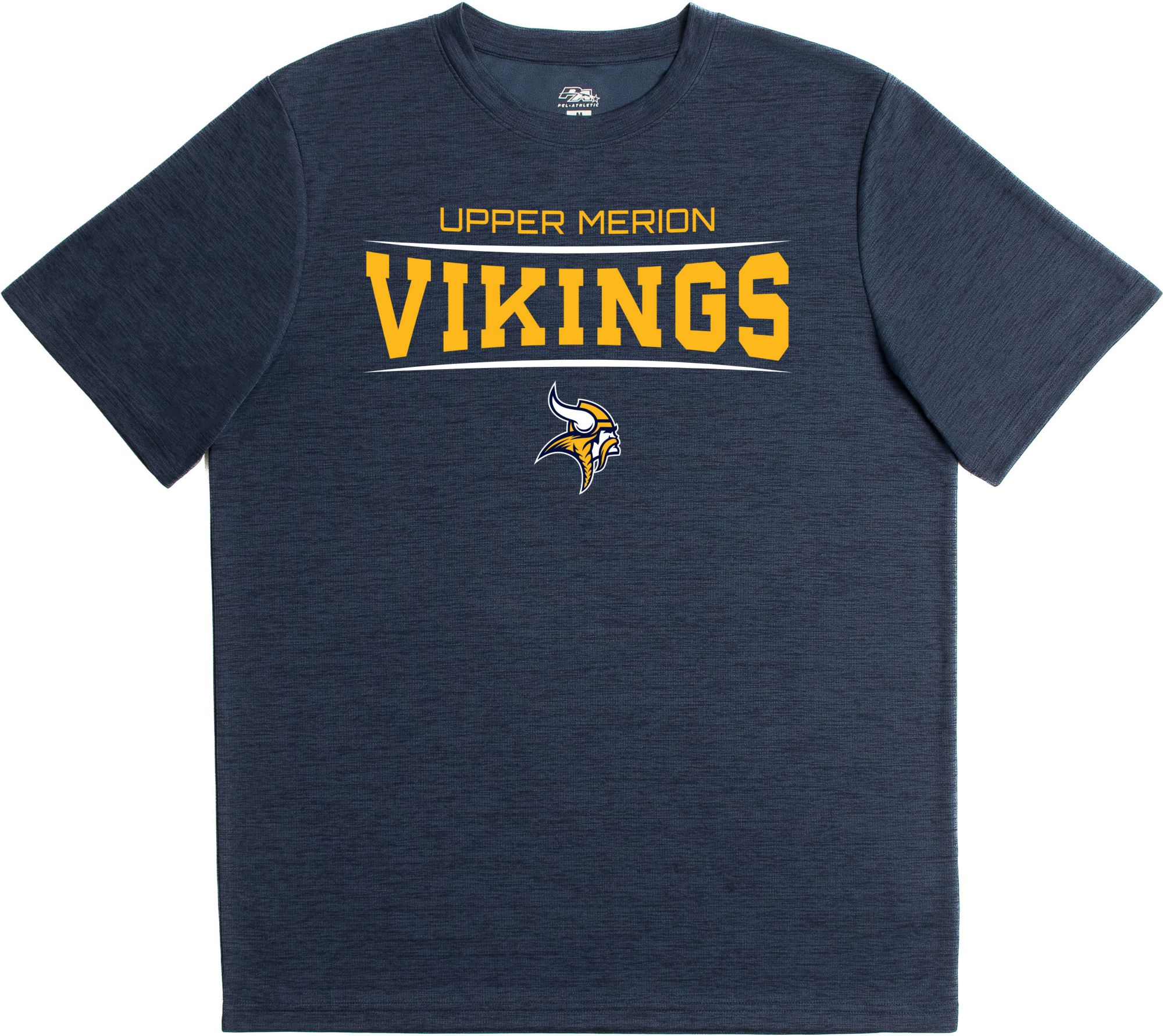 Pel Athletic Adult Upper Merion Area High School Logo Navy Perfect T-Shirt