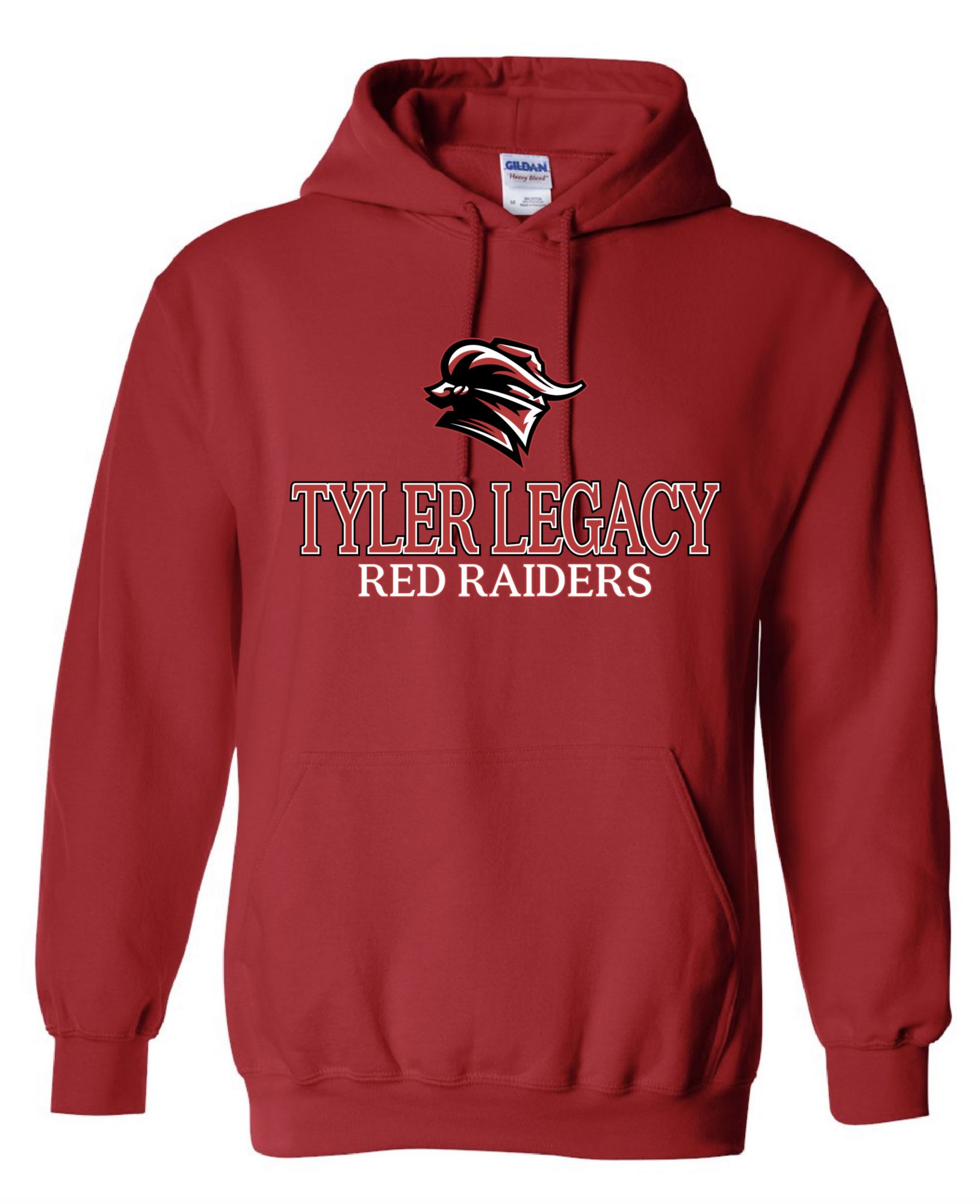 Pel Athletic Men's Tyler Legacy High School Red Pullover Hoodie