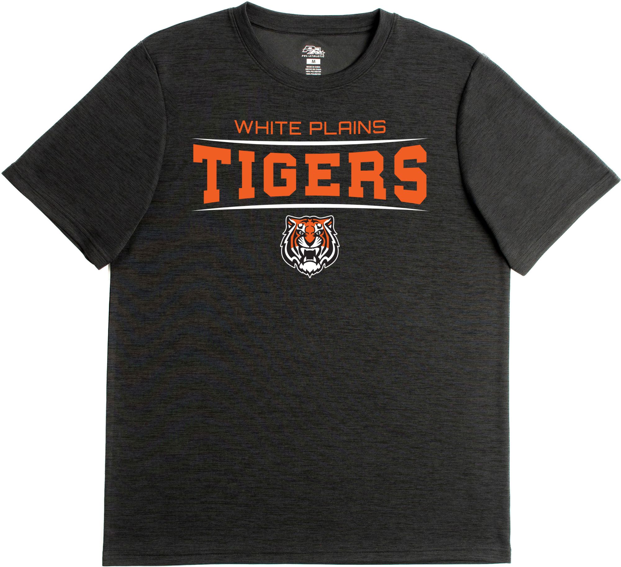Pel Athletic Men's White Plains High School Black T-Shirt