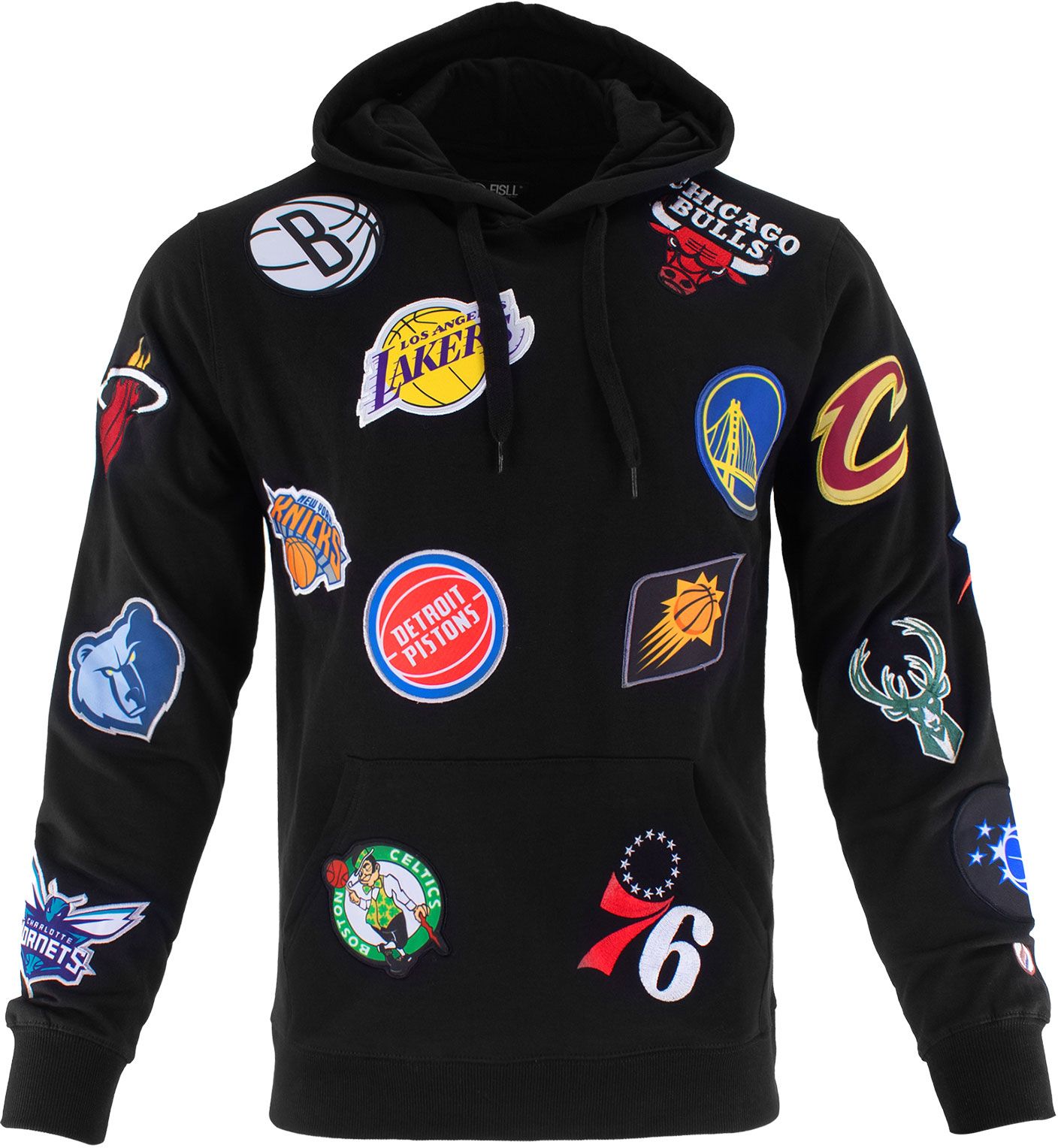 FISLL Men's NBA All Over Print Pullover Hoodie