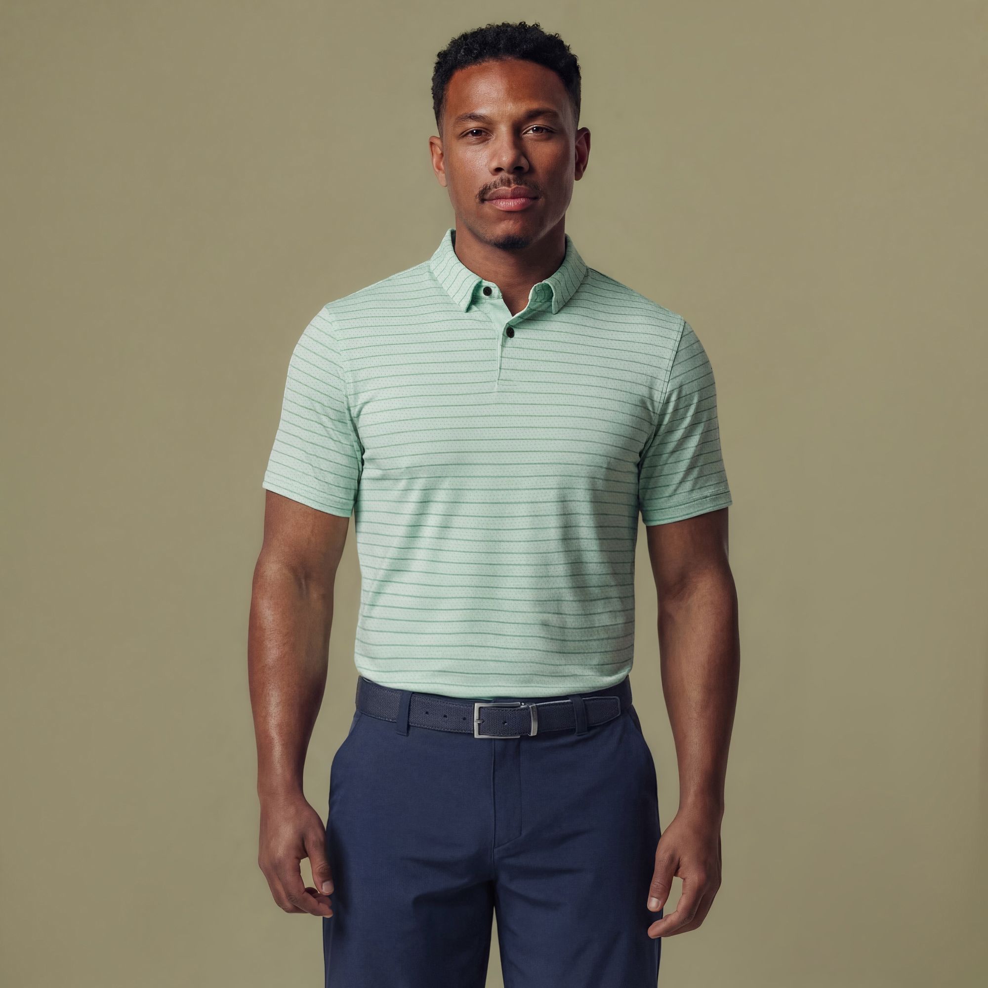 VRST Men's Pivot Stripe Golf Polo