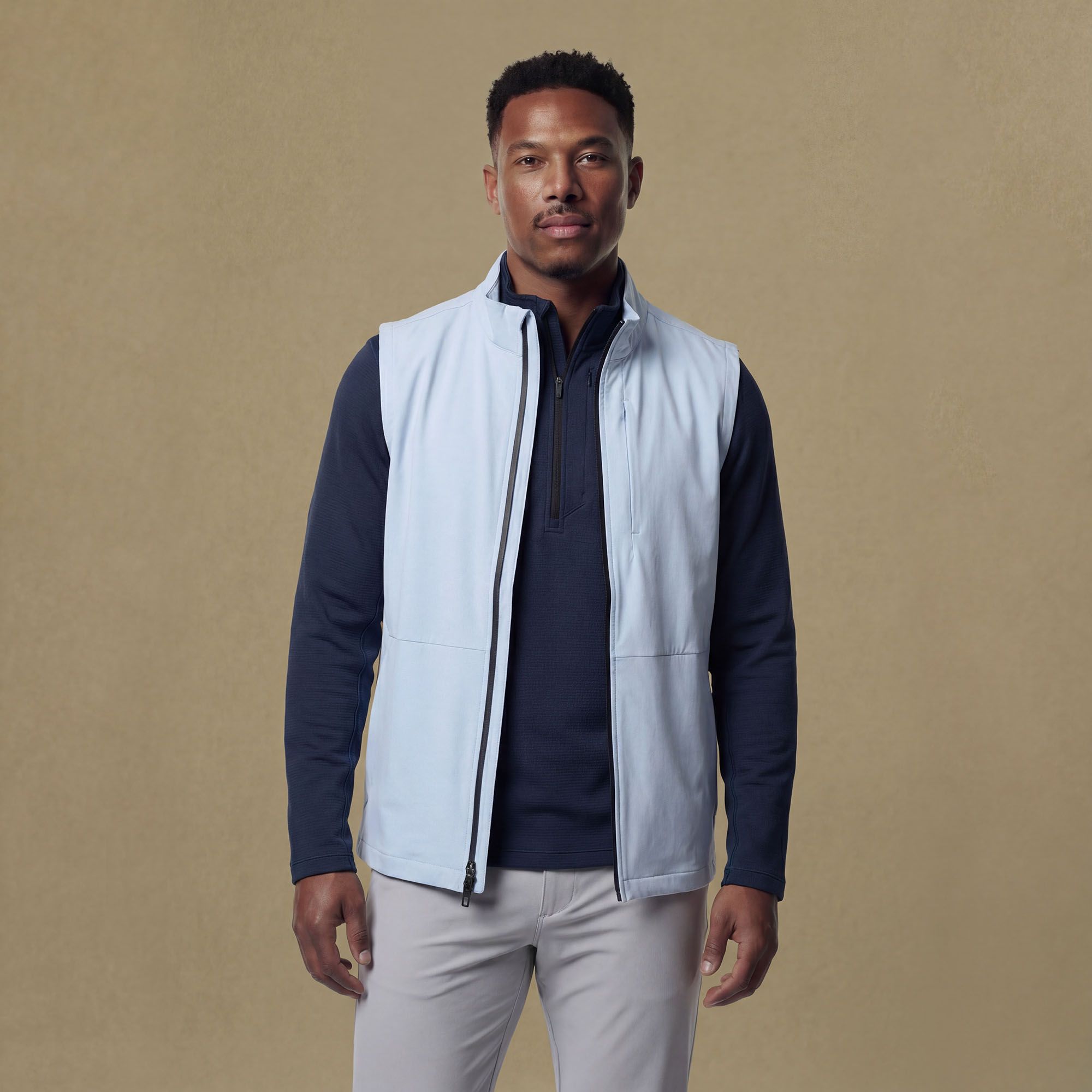 VRST Men's Woven Golf Vest