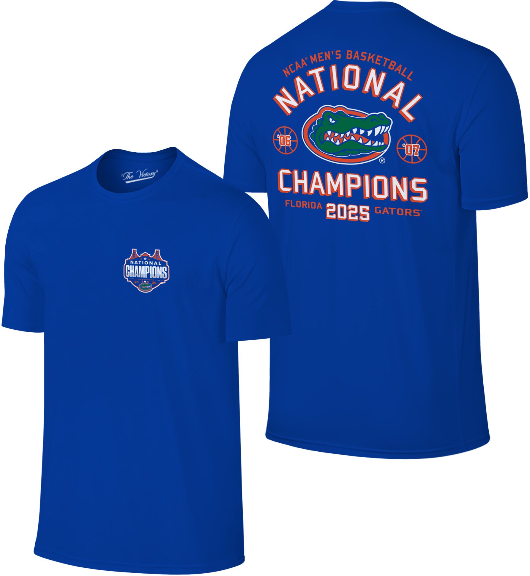 Retro Brand Adult 2025 Men's Basketball Champions Florida Gators Multi-Champs T-Shirt