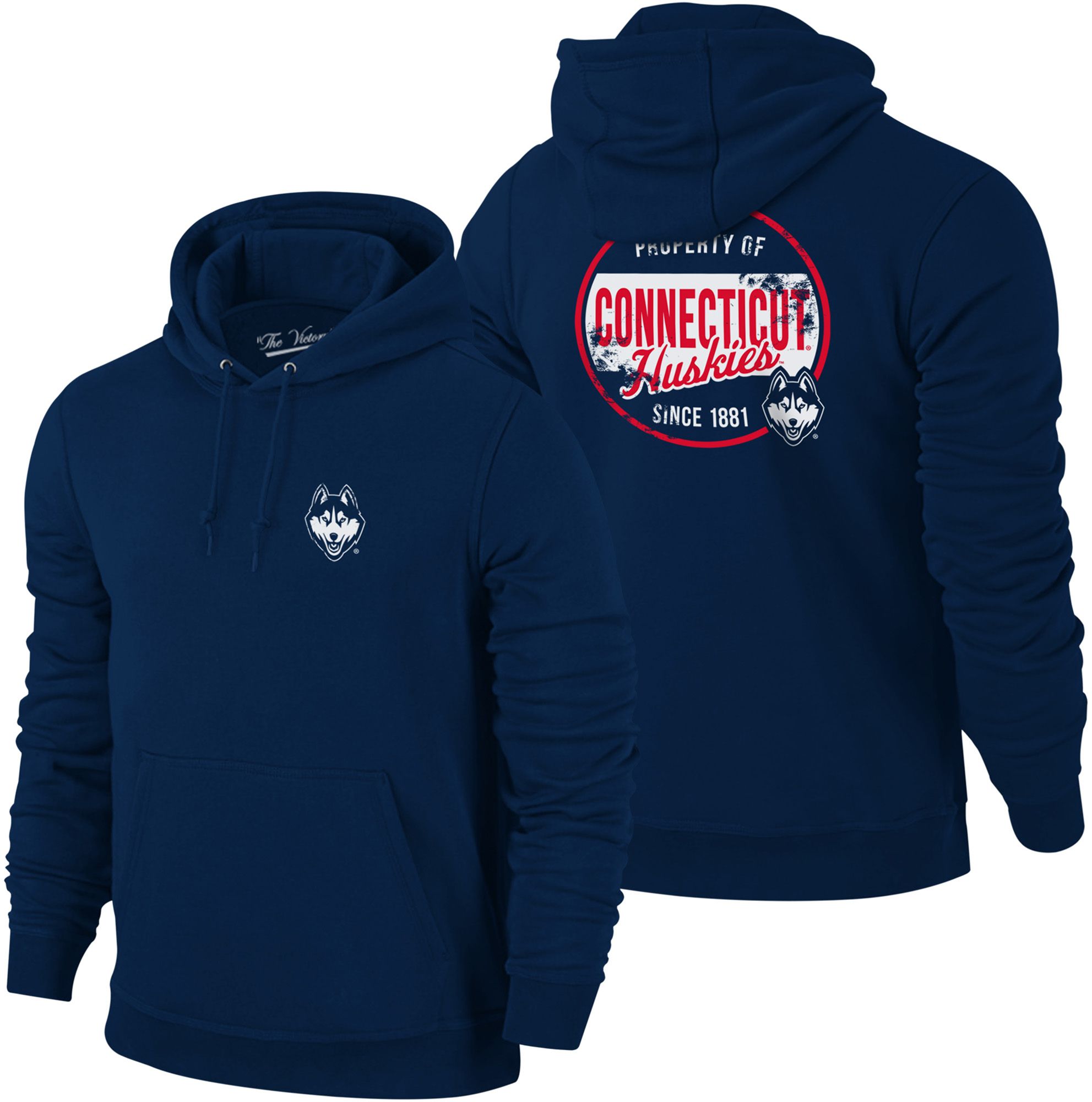 Retro Brand Men's UConn Huskies Navy Property Of Hoodie