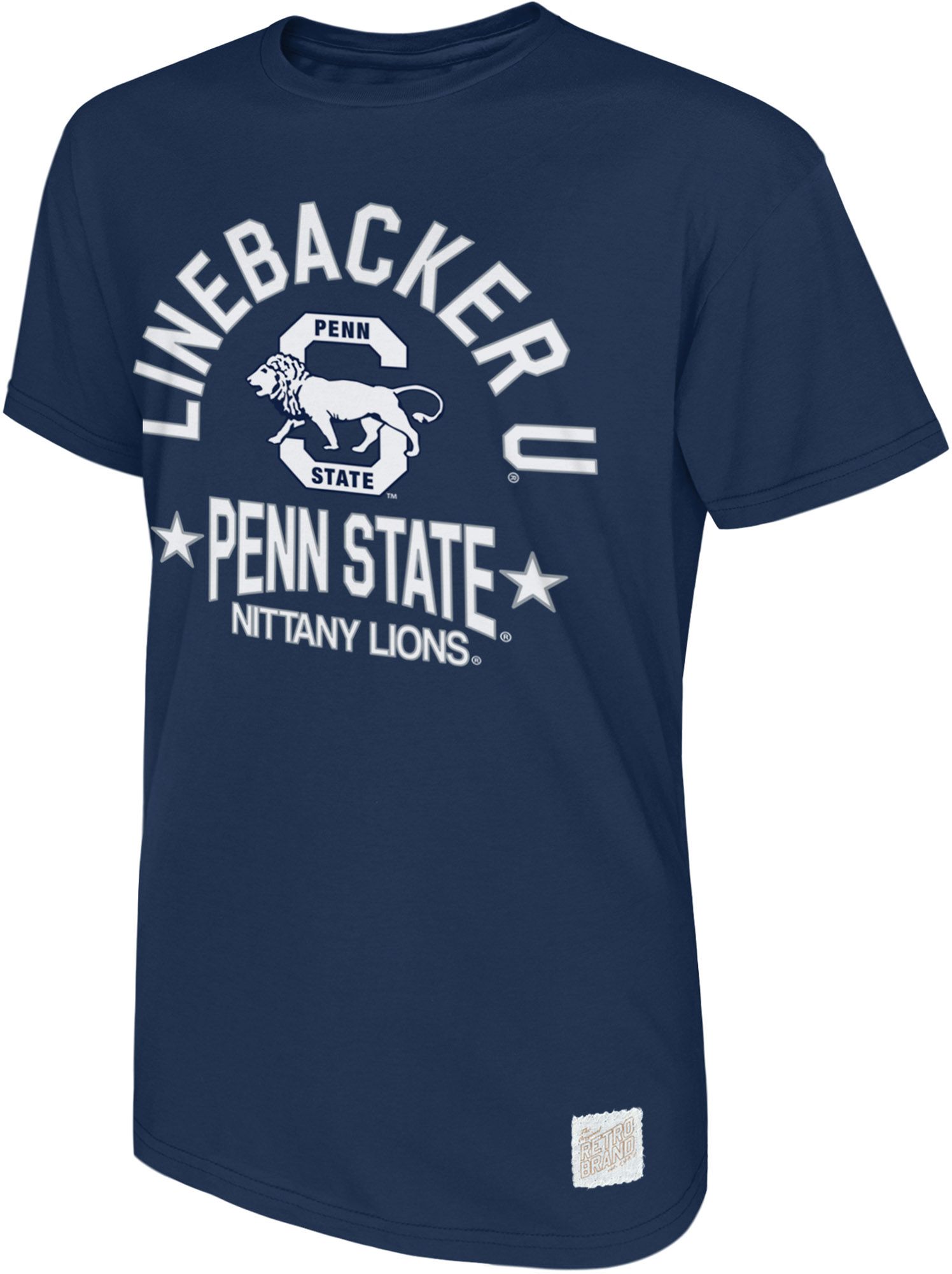 Retro Brand Men's Penn State Nittany Lions Navy Vault Linebacker T-Shirt