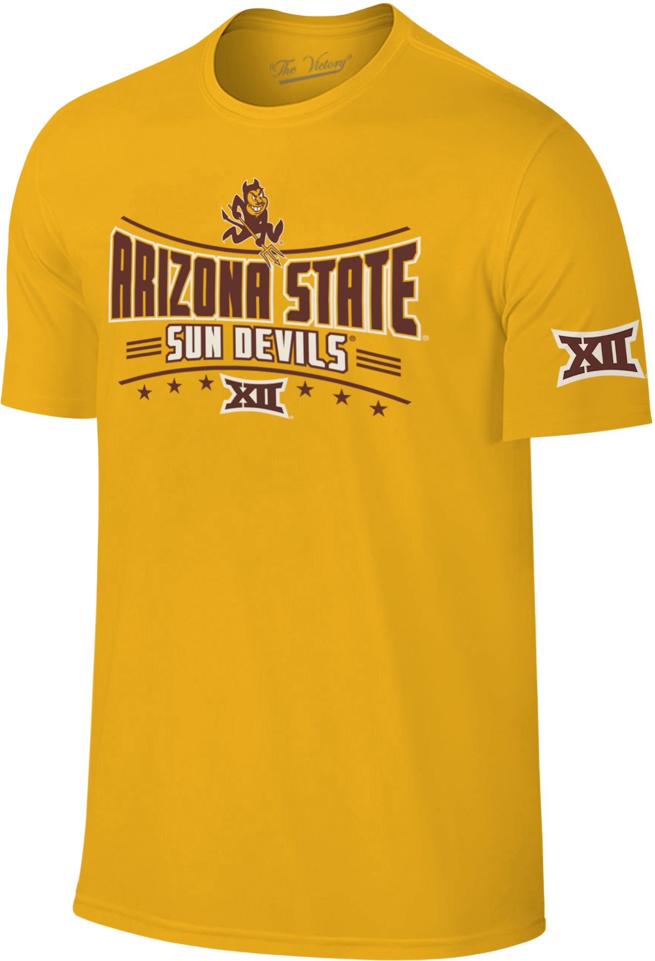 Retro Brand Men's Arizona State Sun Devils Gold Big 12 Football T-Shirt
