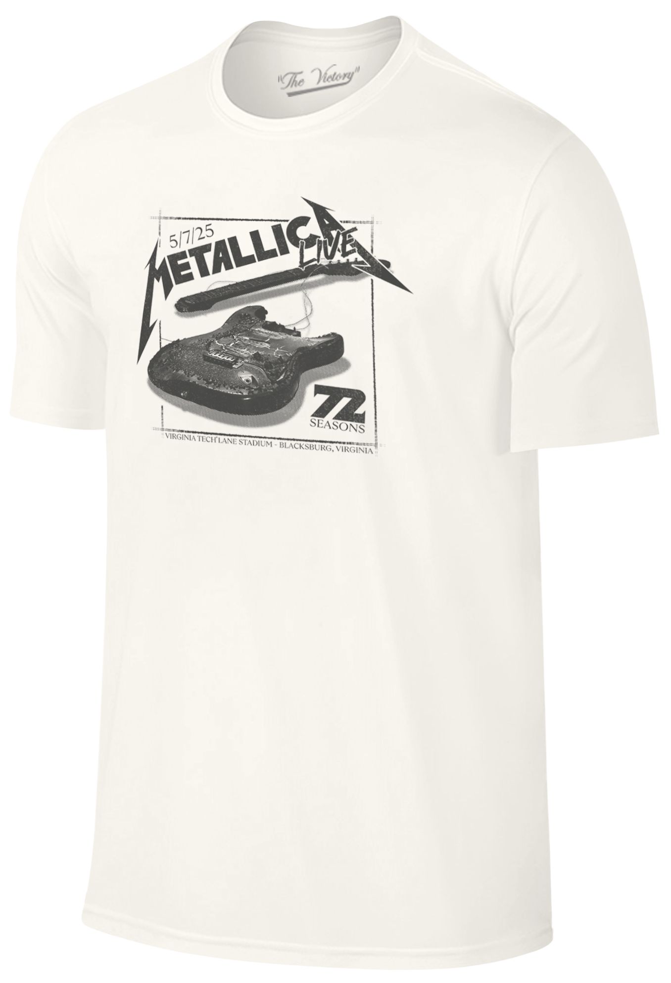 Retro Brand Men's Virginia Tech Hokies White Guitar T-Shirt