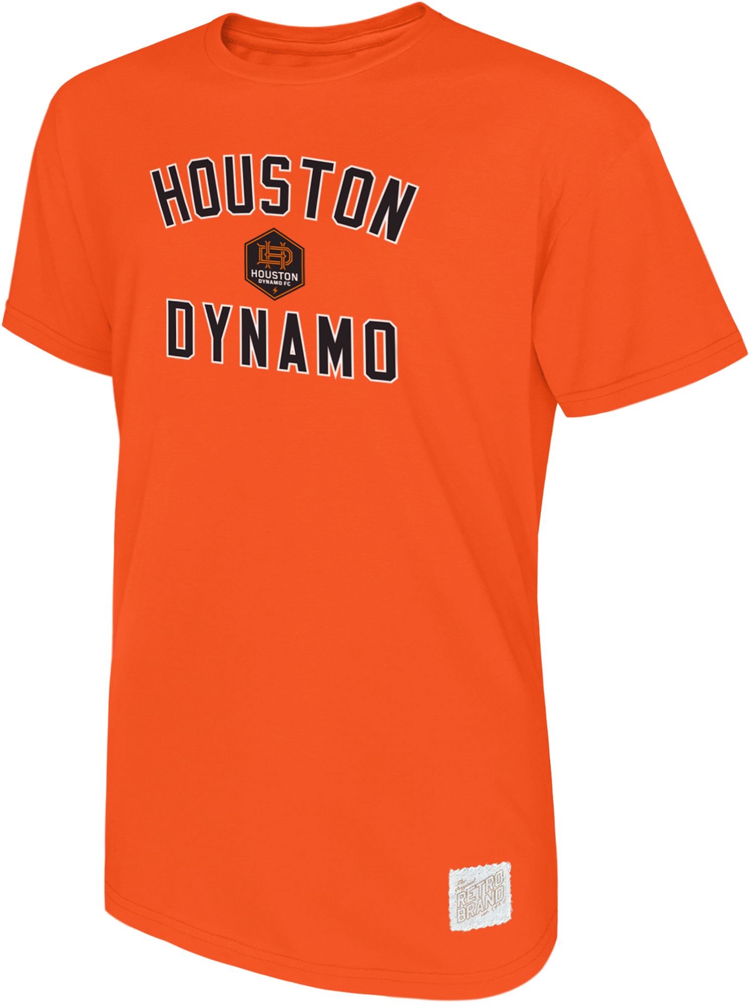 Retro Brand Youth Houston Dynamo Orange Team Logo Home T-Shirt