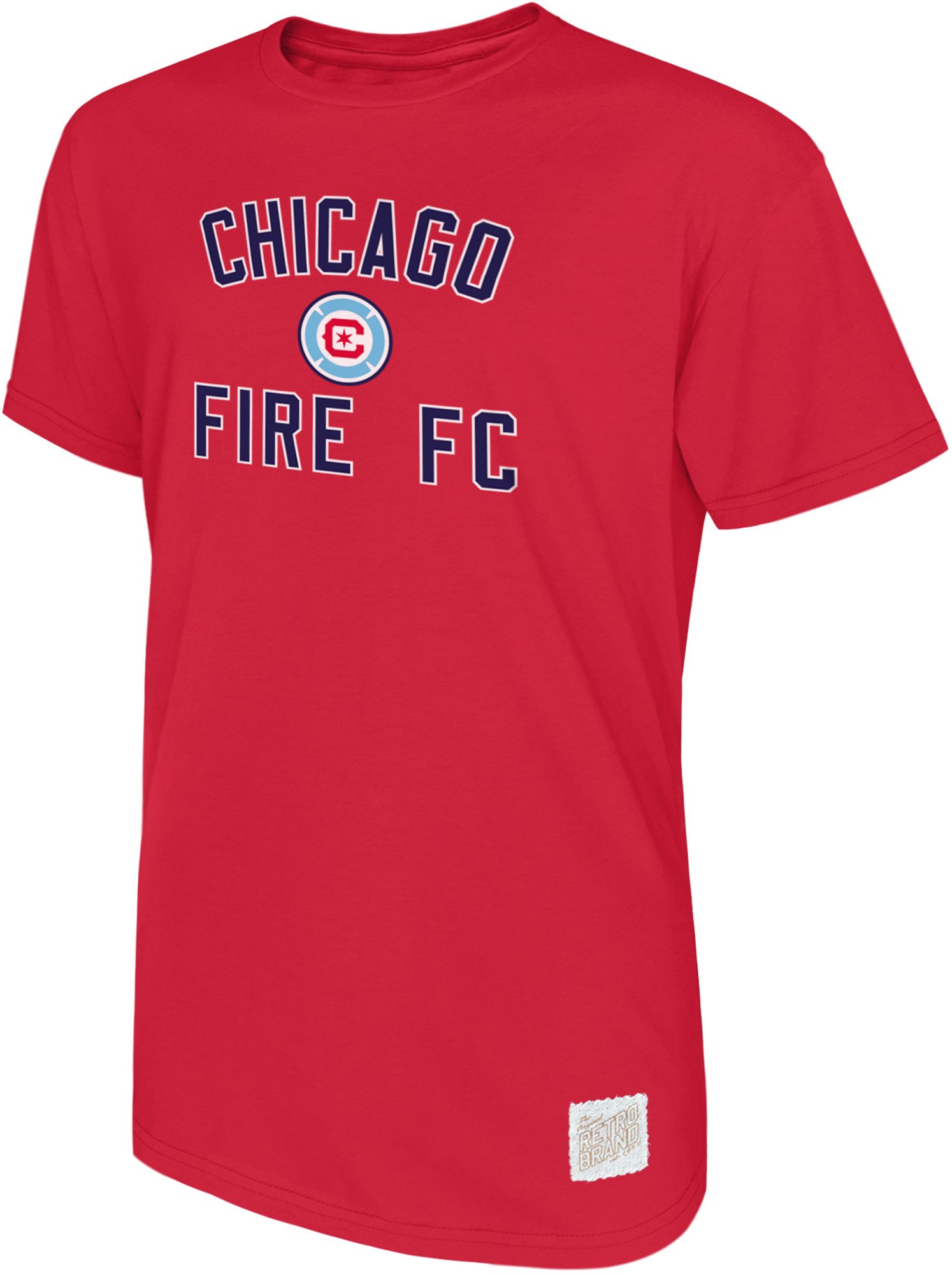 Retro Brand Youth Chicago Fire Red Team Logo Home T-Shirt