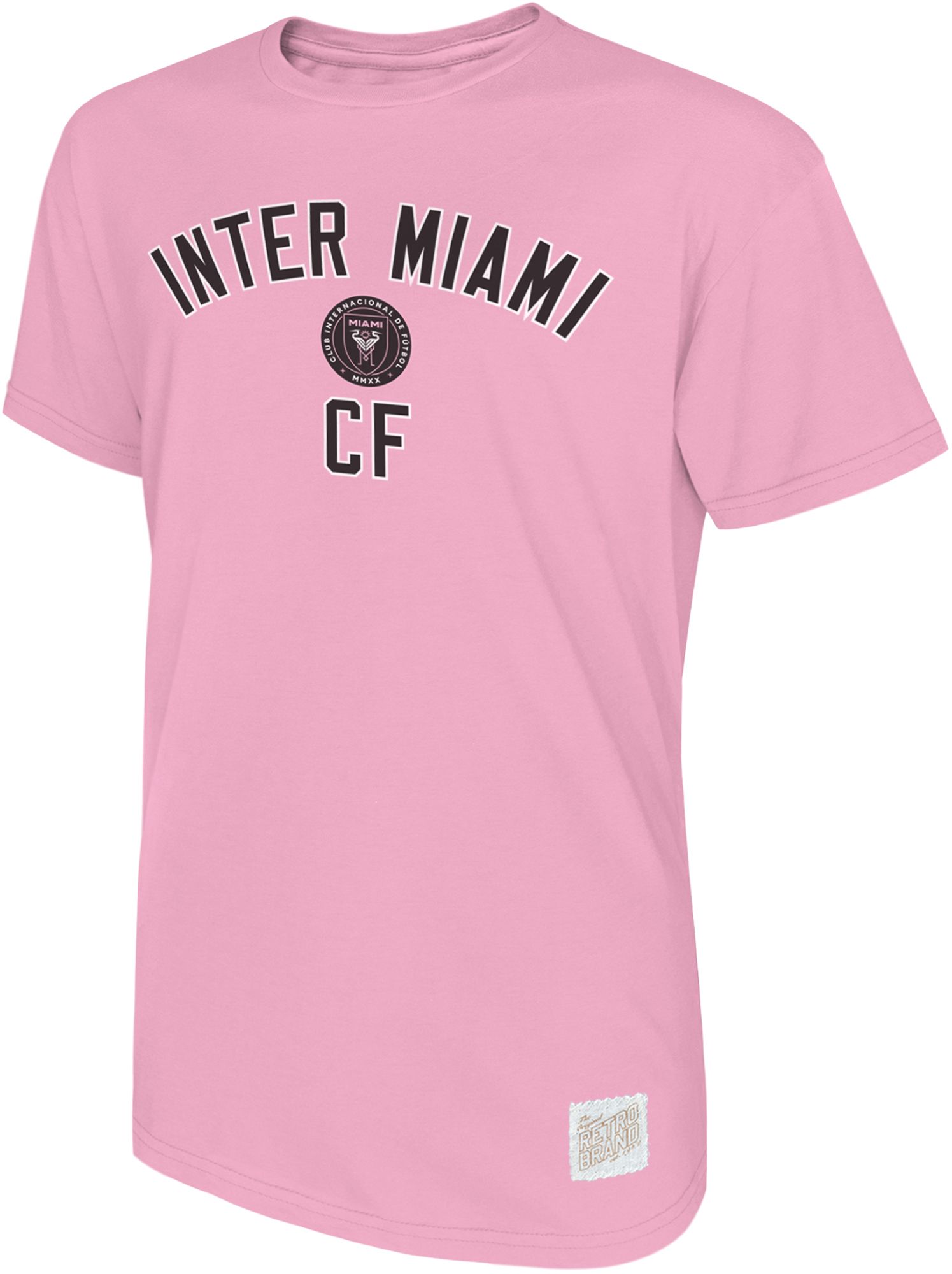 Retro Brand Youth Inter Miami CF Pink Team Logo Home T-Shirt