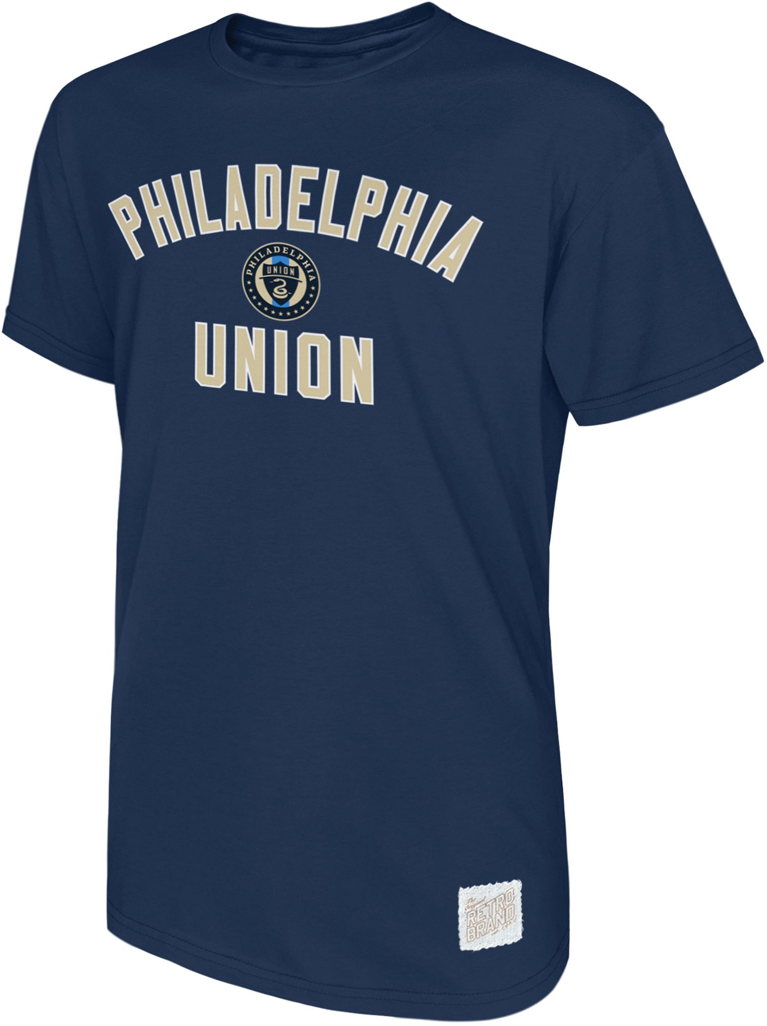 Retro Brand Youth Philadelphia Union Navy Team Logo Home T-Shirt