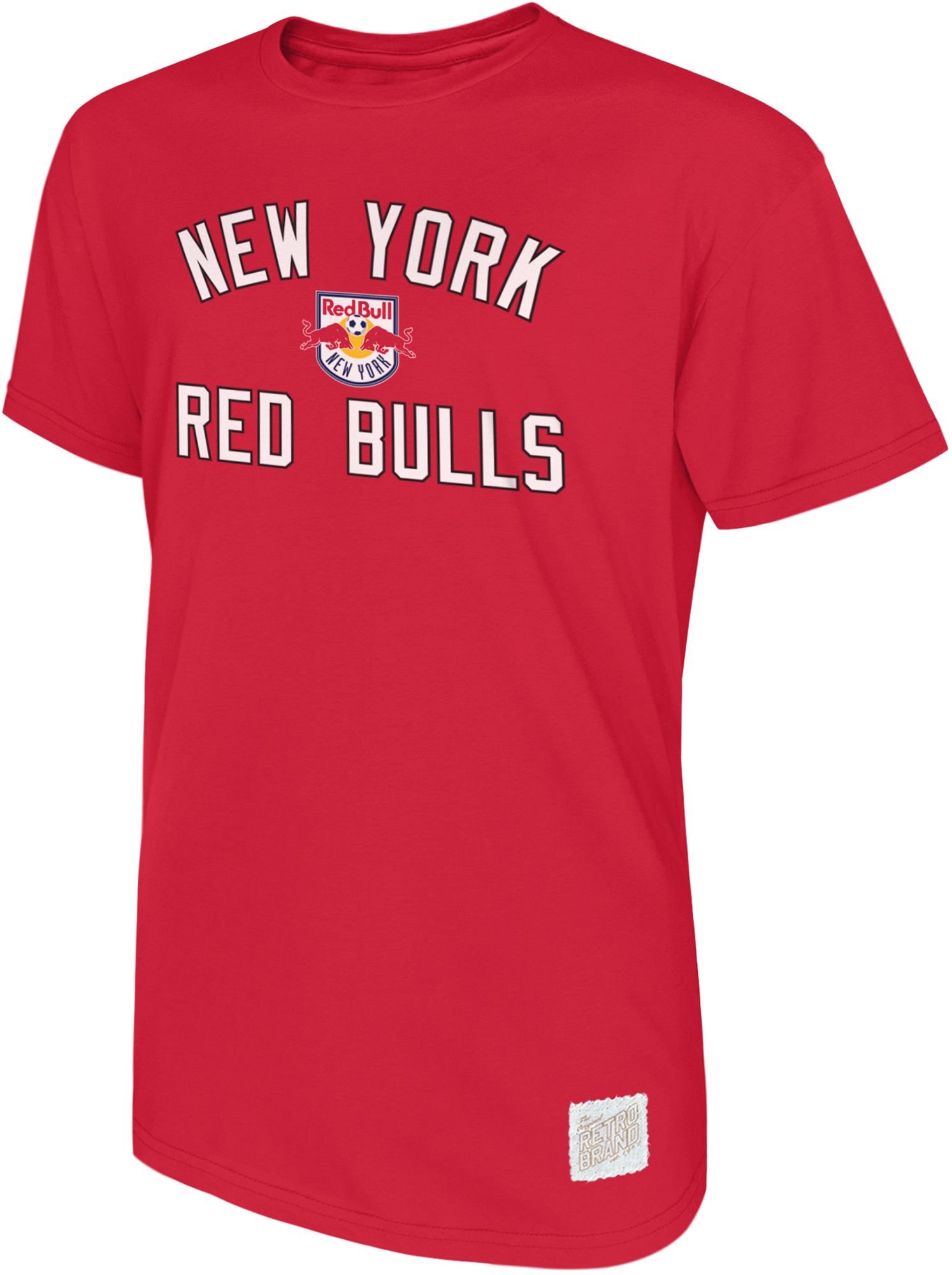 Retro Brand Youth New York Red Bulls Red Team Logo Home T-Shirt