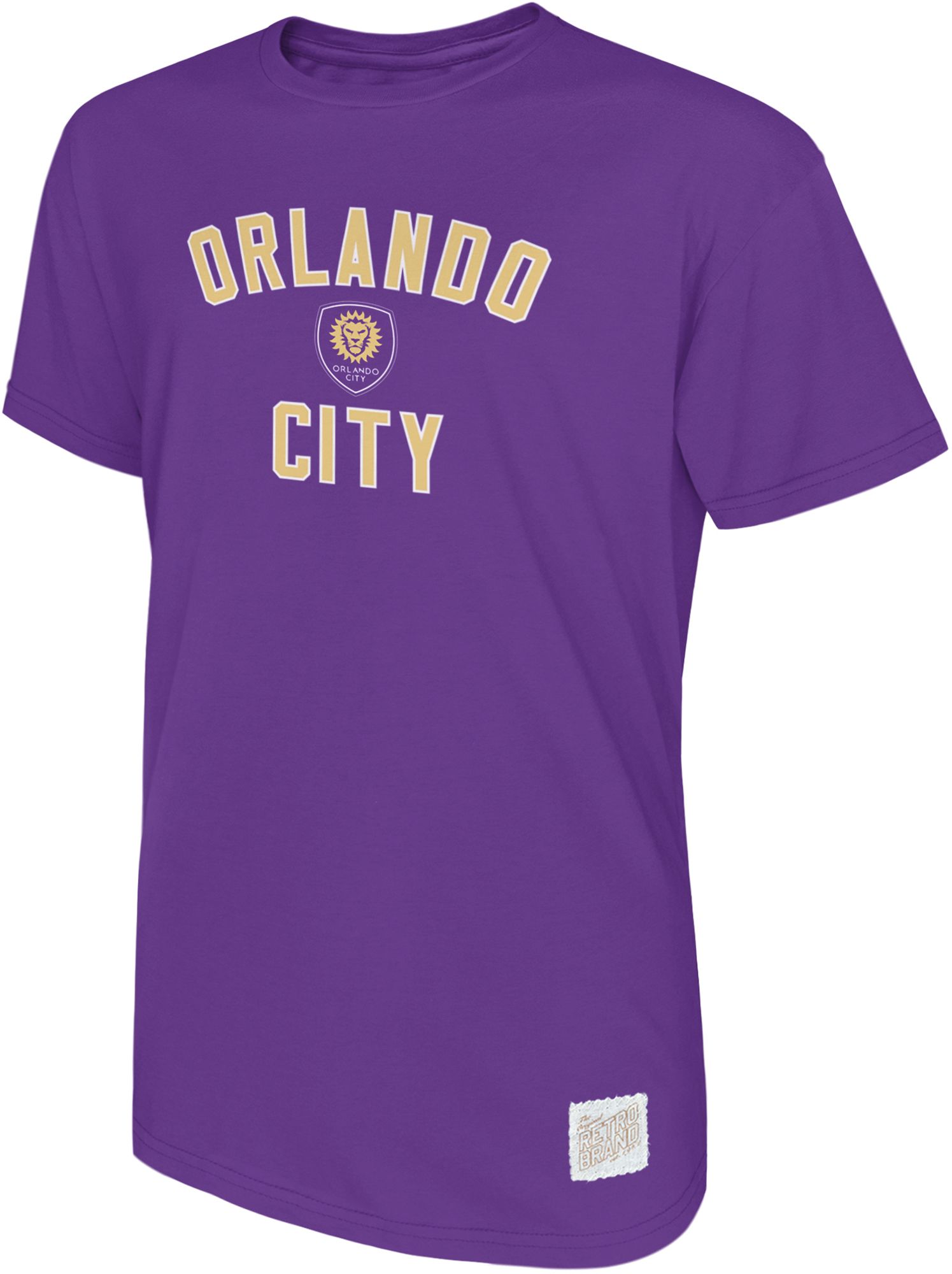 Retro Brand Youth Orlando City Purple Team Logo Home T-Shirt